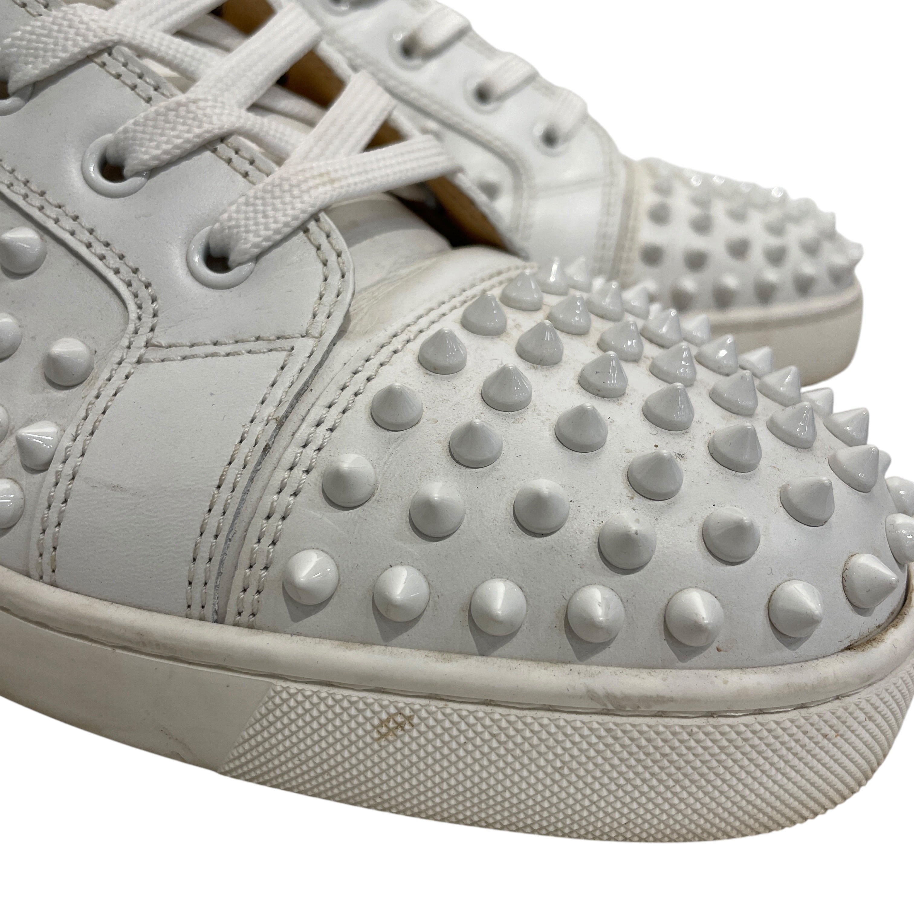 Christian Louboutin/Hi-Sneakers/EU 45/Leather/WHT/LOUIS FLAT TOP SPIKE view 4