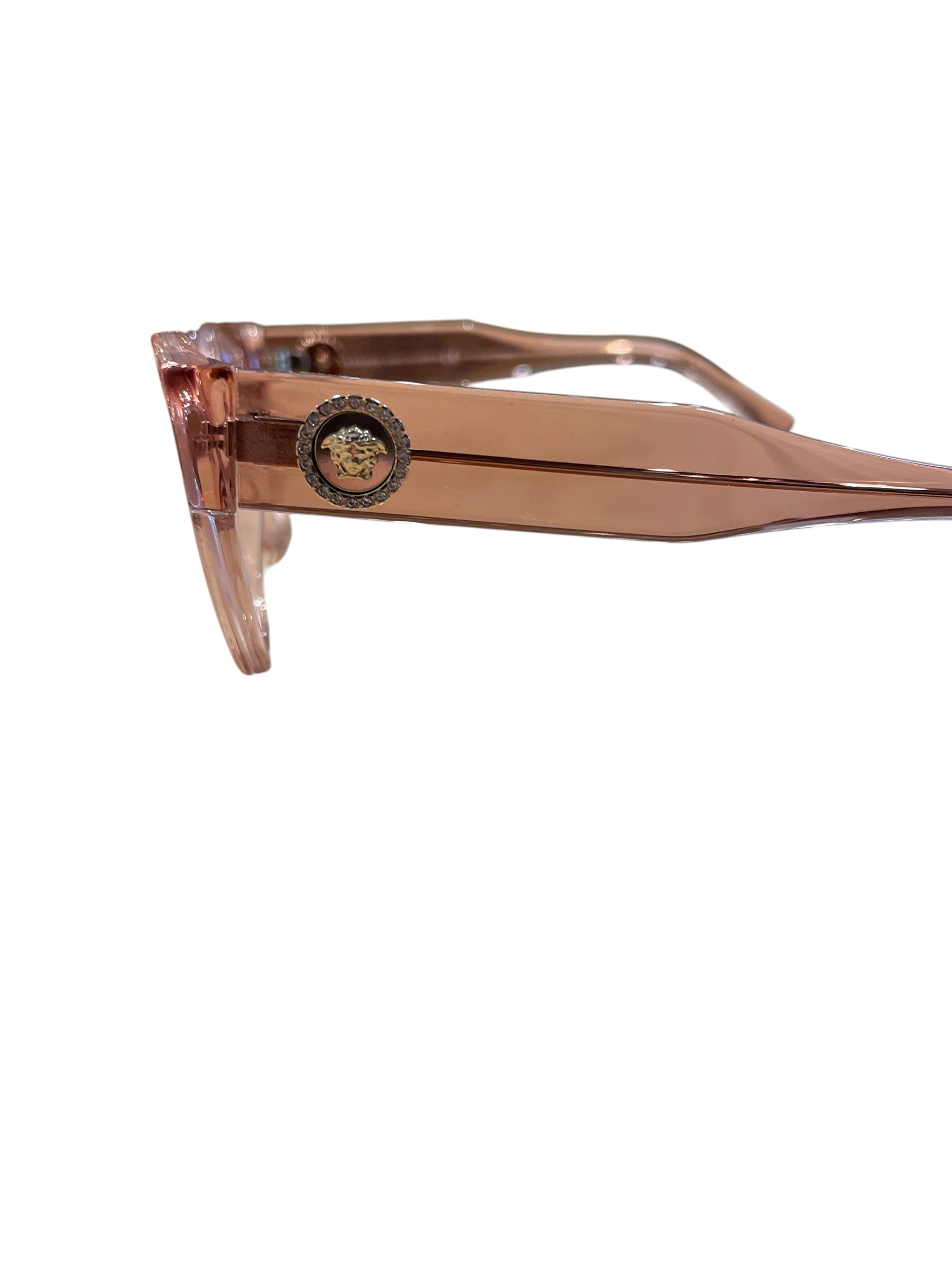 VERSACE/Glasses/Celluloid/PNK/Fox/L's/Gold Lion Sheer Pink view 3