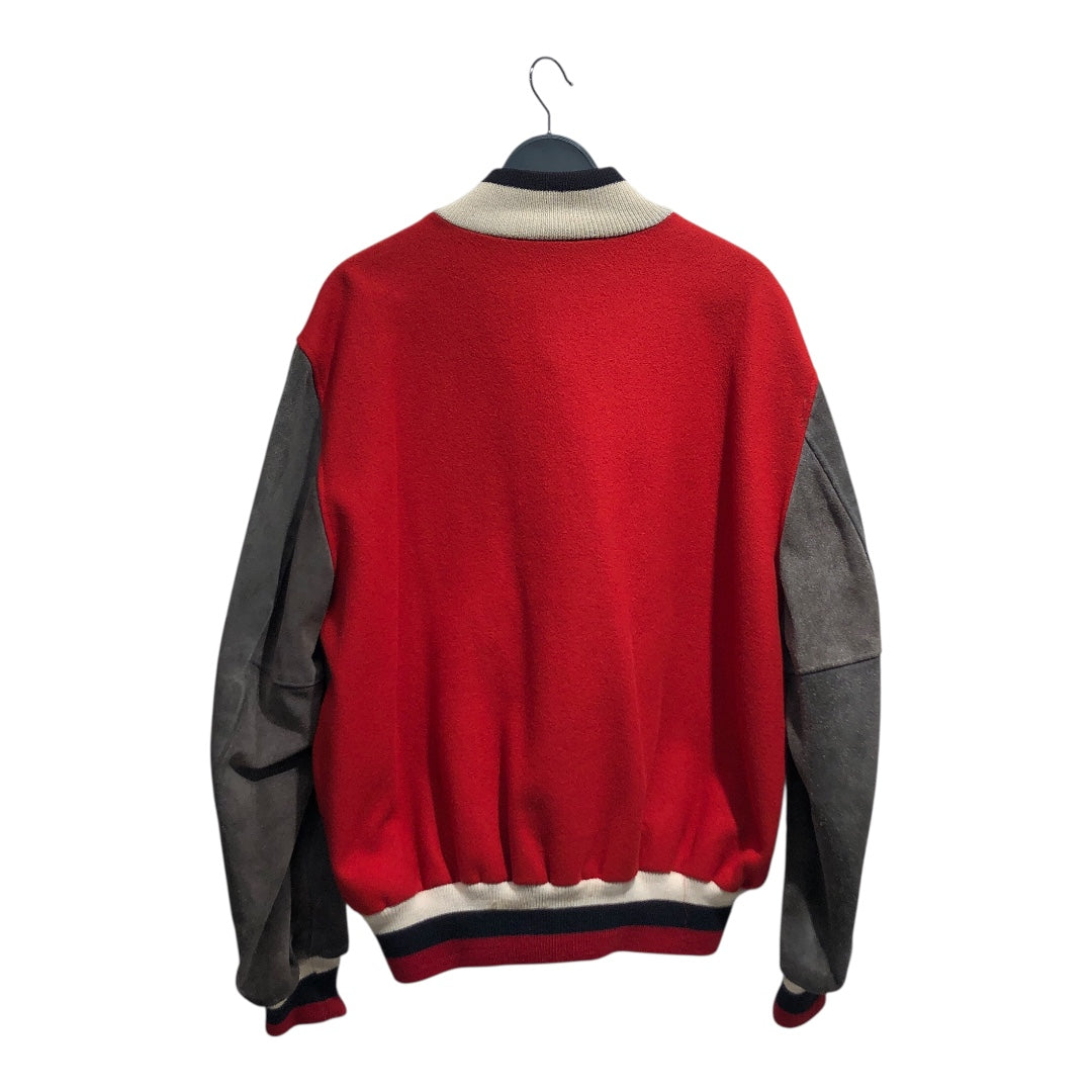 mitchell&ness/COOPERS TOWN/Souvenir Jkt/XL/Wool/RED/B suede Bwn Sleeves view 2
