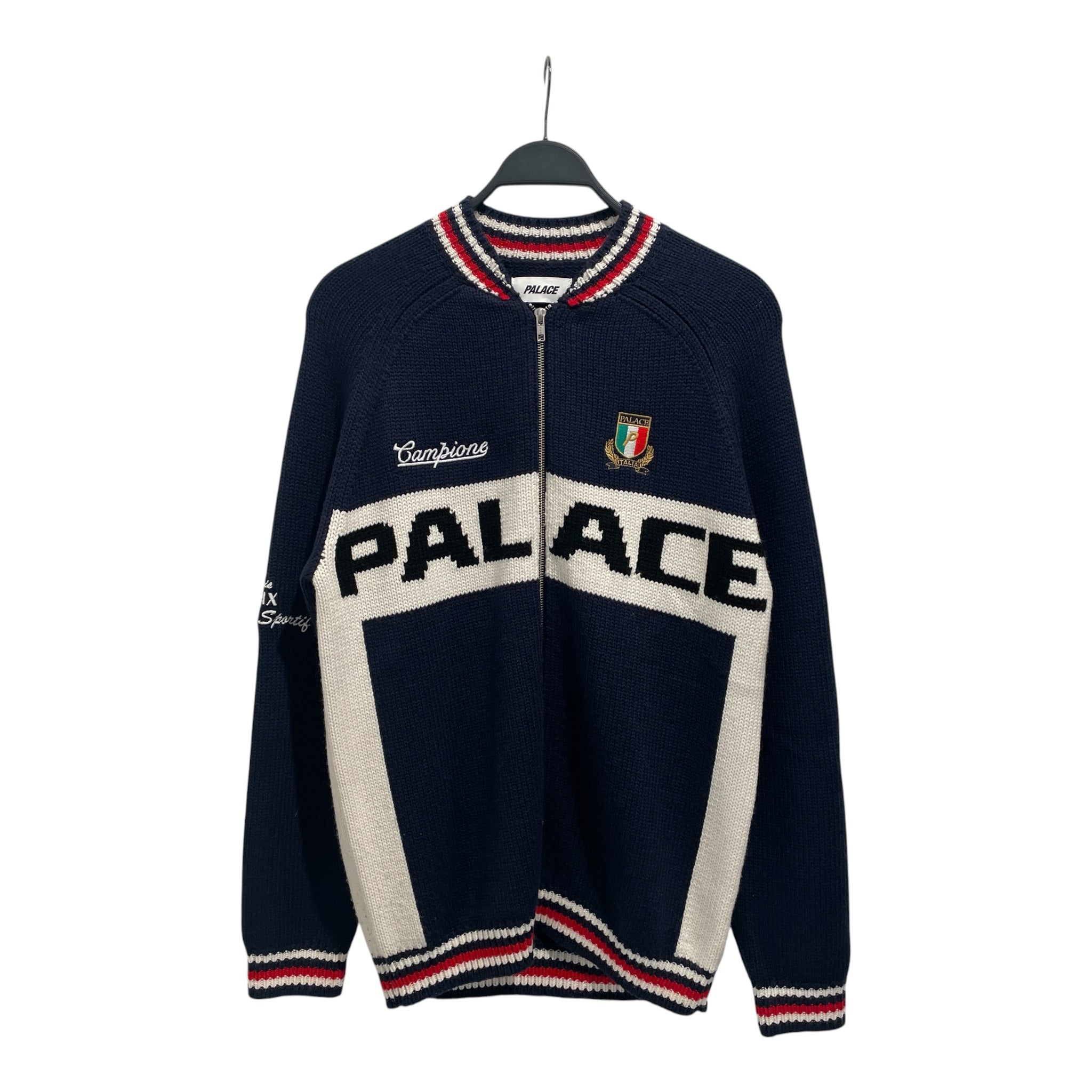 PALACE/Heavy Sweater/M/Wool/NVY/Cycle Knit Zip view 1