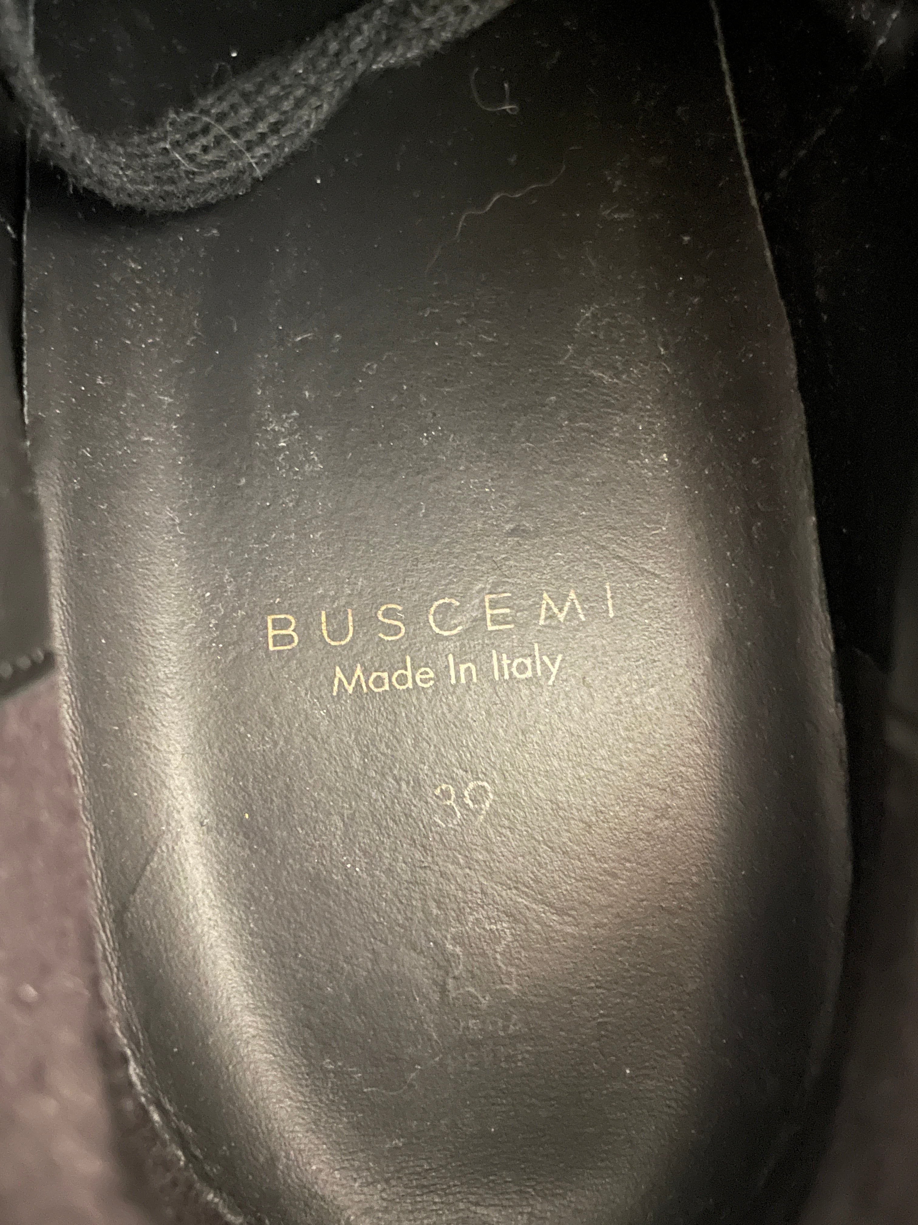 BUSCEMI/Hi-Sneakers/EU 39/Leather/BLK/hitop wedge buckle view 3