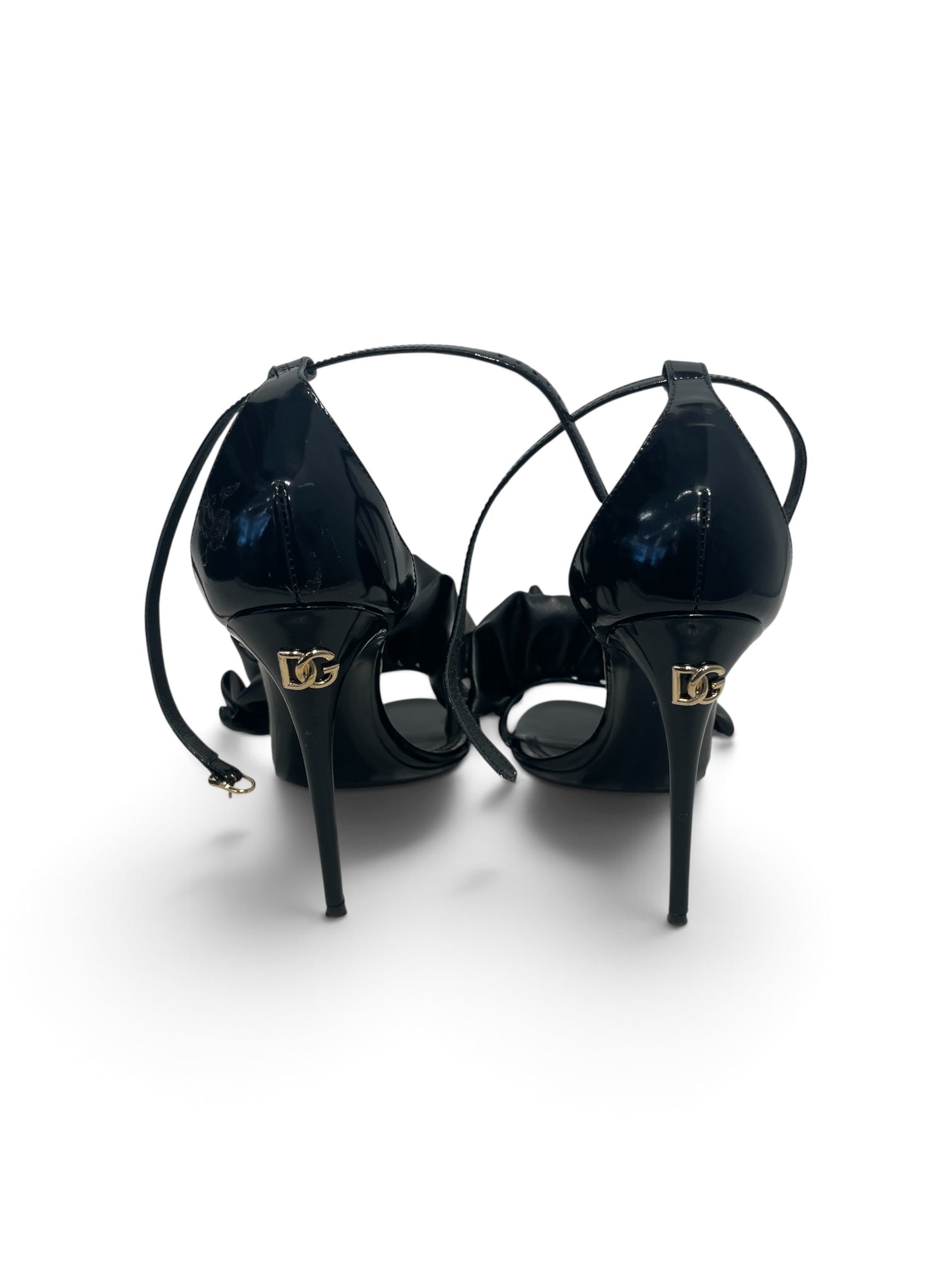 DOLCE&GABBANA/Heels/EU 37.5/Leather/BLK/ruffled view 2
