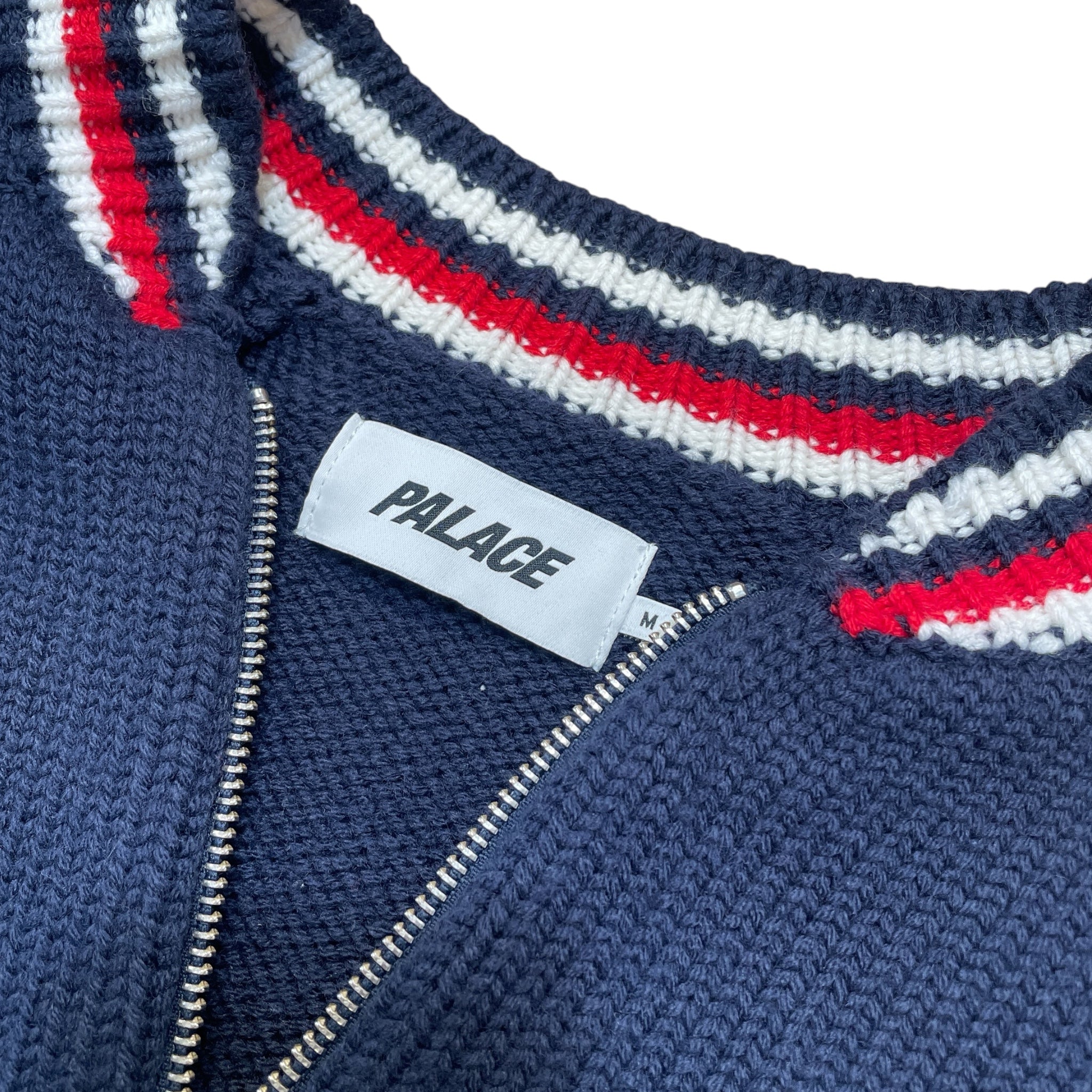 PALACE/Heavy Sweater/M/Wool/NVY/Cycle Knit Zip view 3