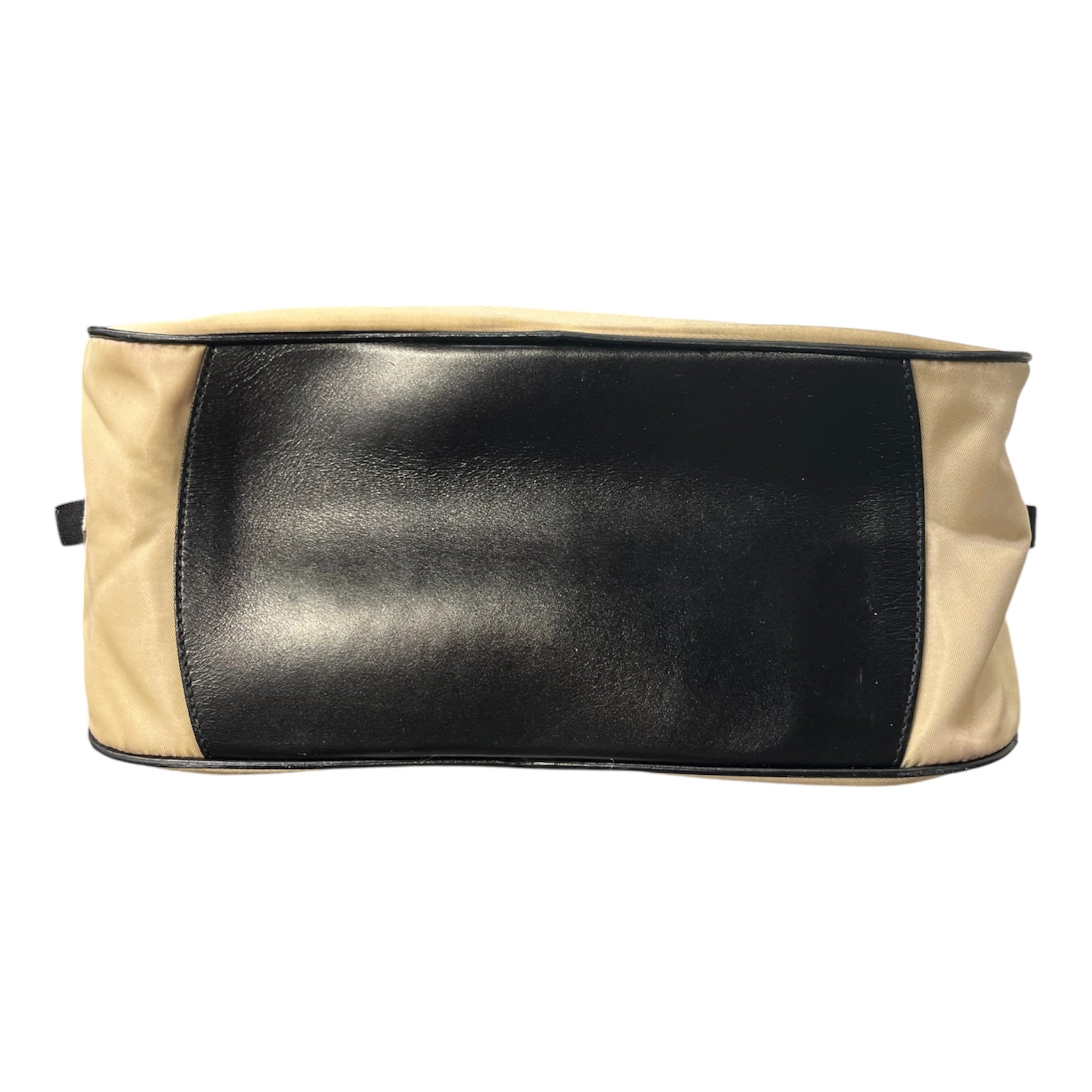 PRADA/Bag/Nylon/BEG/SMALL BOWLING BAG, BLK TRIM view 3