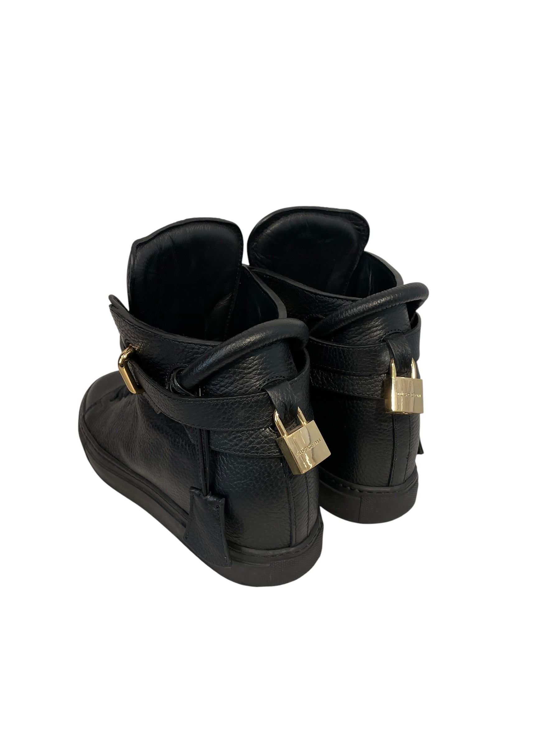 BUSCEMI/Hi-Sneakers/EU 39/Leather/BLK/hitop wedge buckle view 2