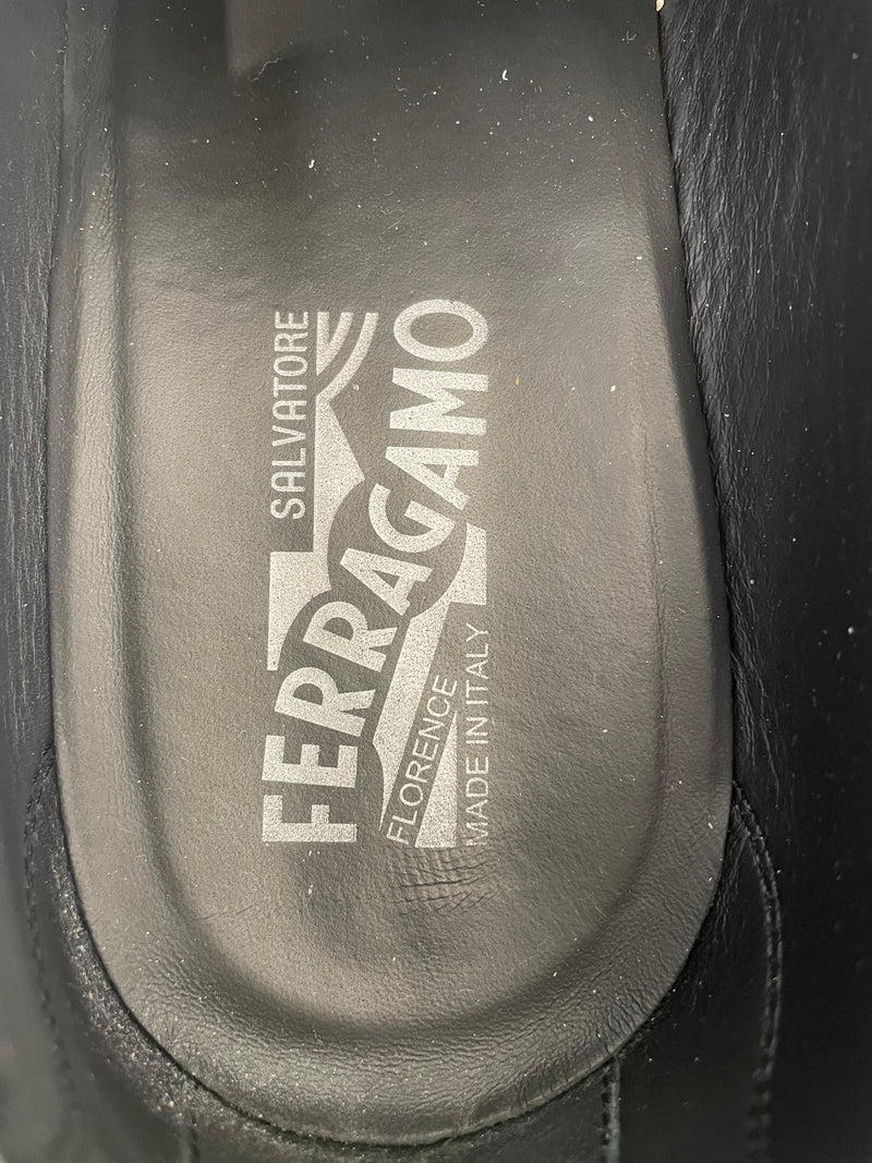 Salvatore Ferragamo/Dress Shoes/US 11/Leather/BLK/SLIP ON