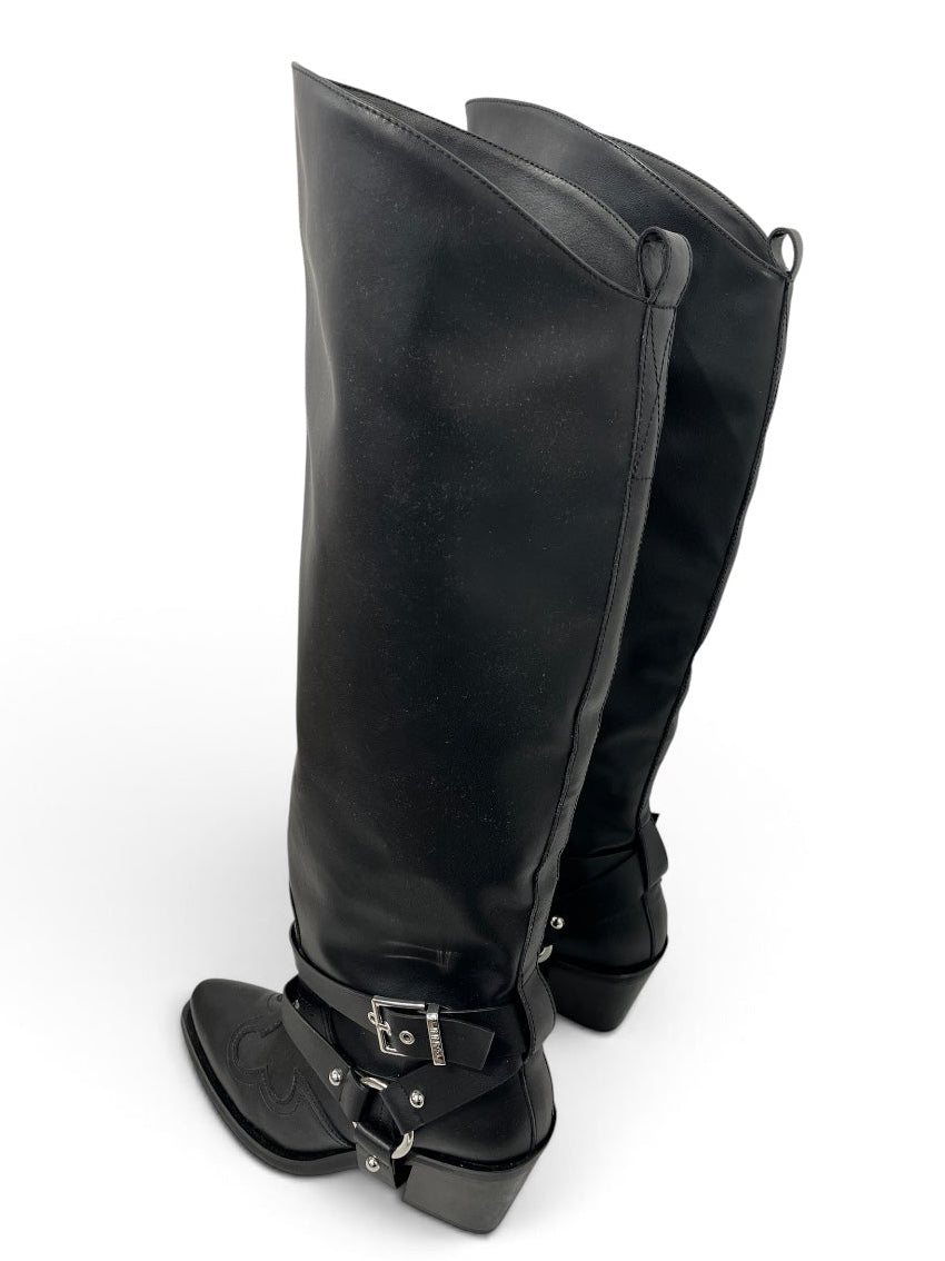 GANNI/Boots/EU 42/Leather/BLK/WESTERN BUCKLE\POINTED TOE view 2