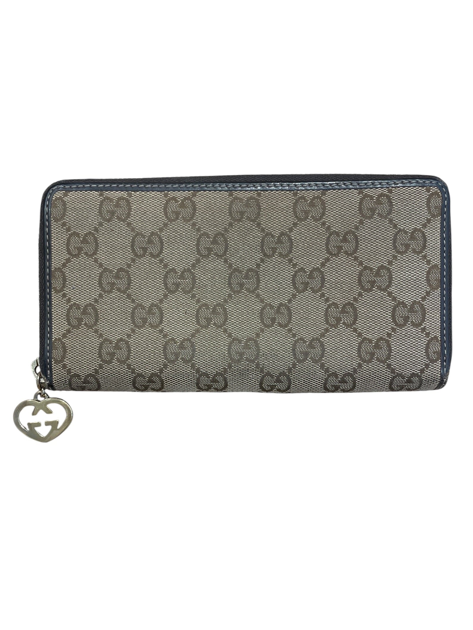 GUCCI/Long Wallet/Monogram/Cotton/CML/L's/GOLD HEART CHARM , 8J78DOH view 2