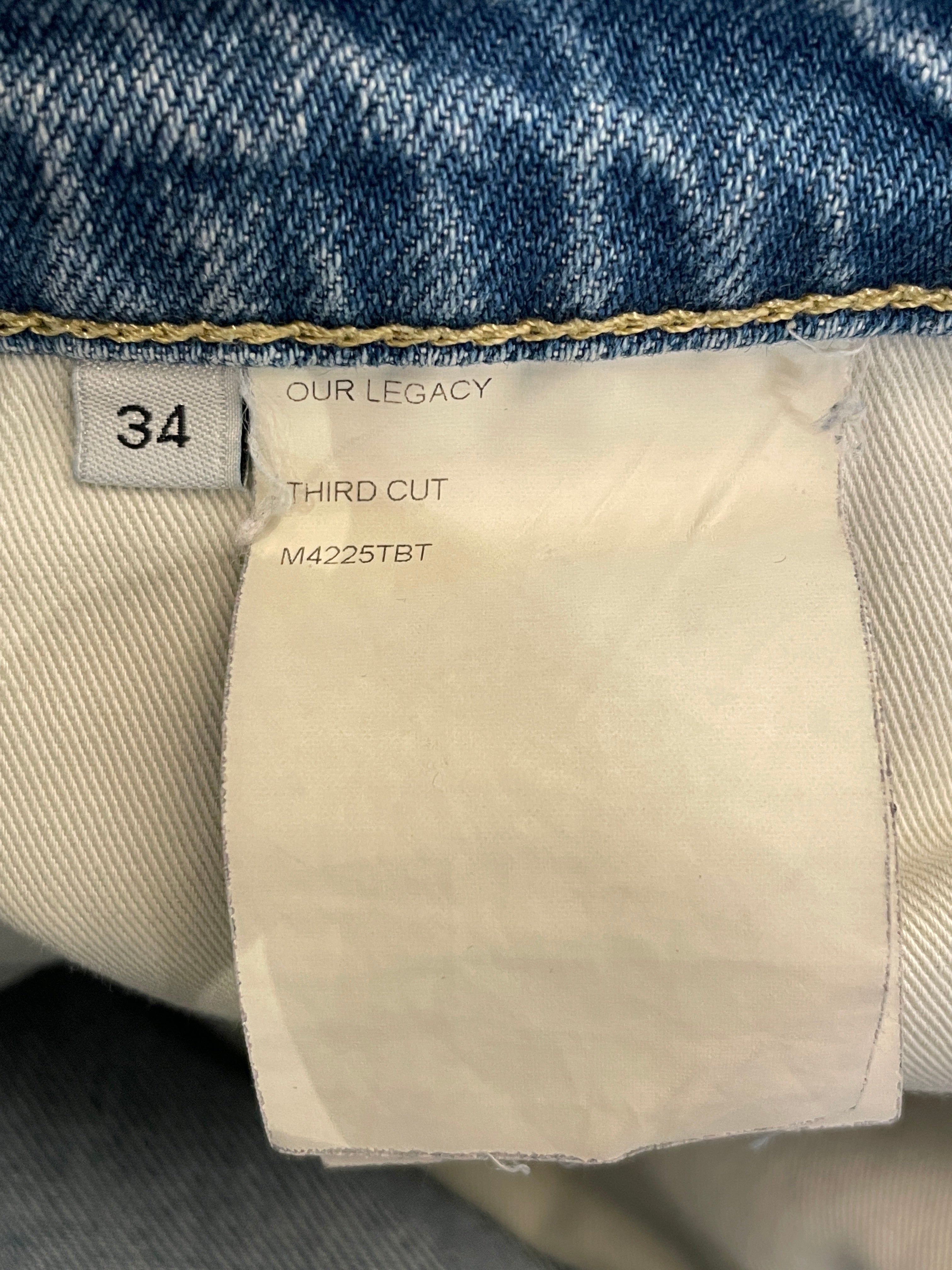 OUR LEGACY/Straight Pants/34/Cotton/BLU/ view 4