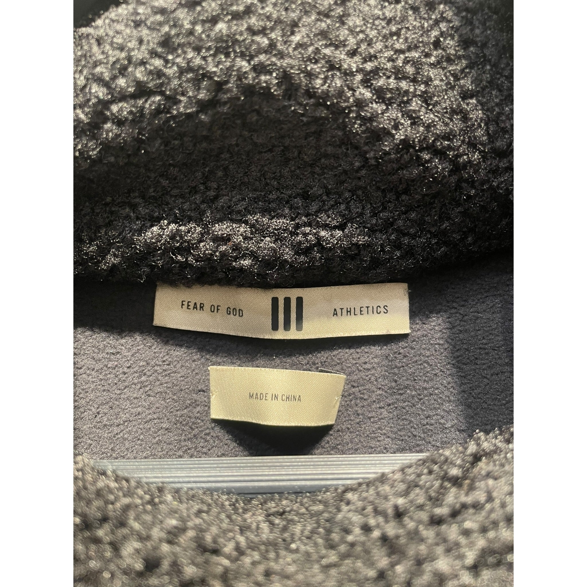adidas/FEAR OF GOD/Hoodie/XL/Polyester/BLK/Oversize/SHERPA FLEECE HOODIE view 3