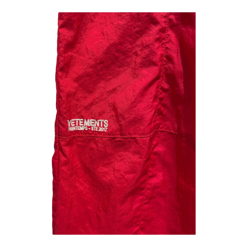 VETEMENT/Reebok/Pants/M/Nylon/RED/Joggers/2017