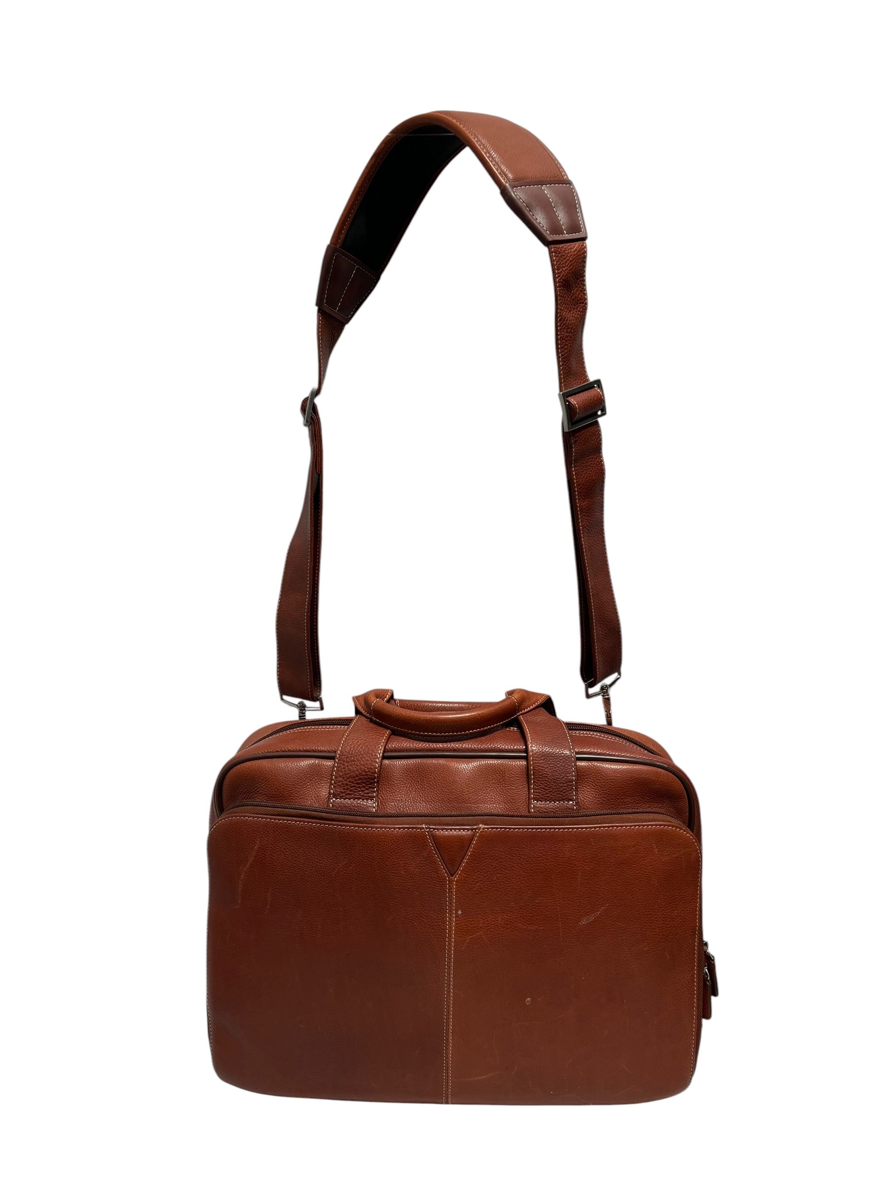 JOHNSTON&MURPHY/Briefcase/Leather/CML/Messenger Breifcase Laptop Bag view 1
