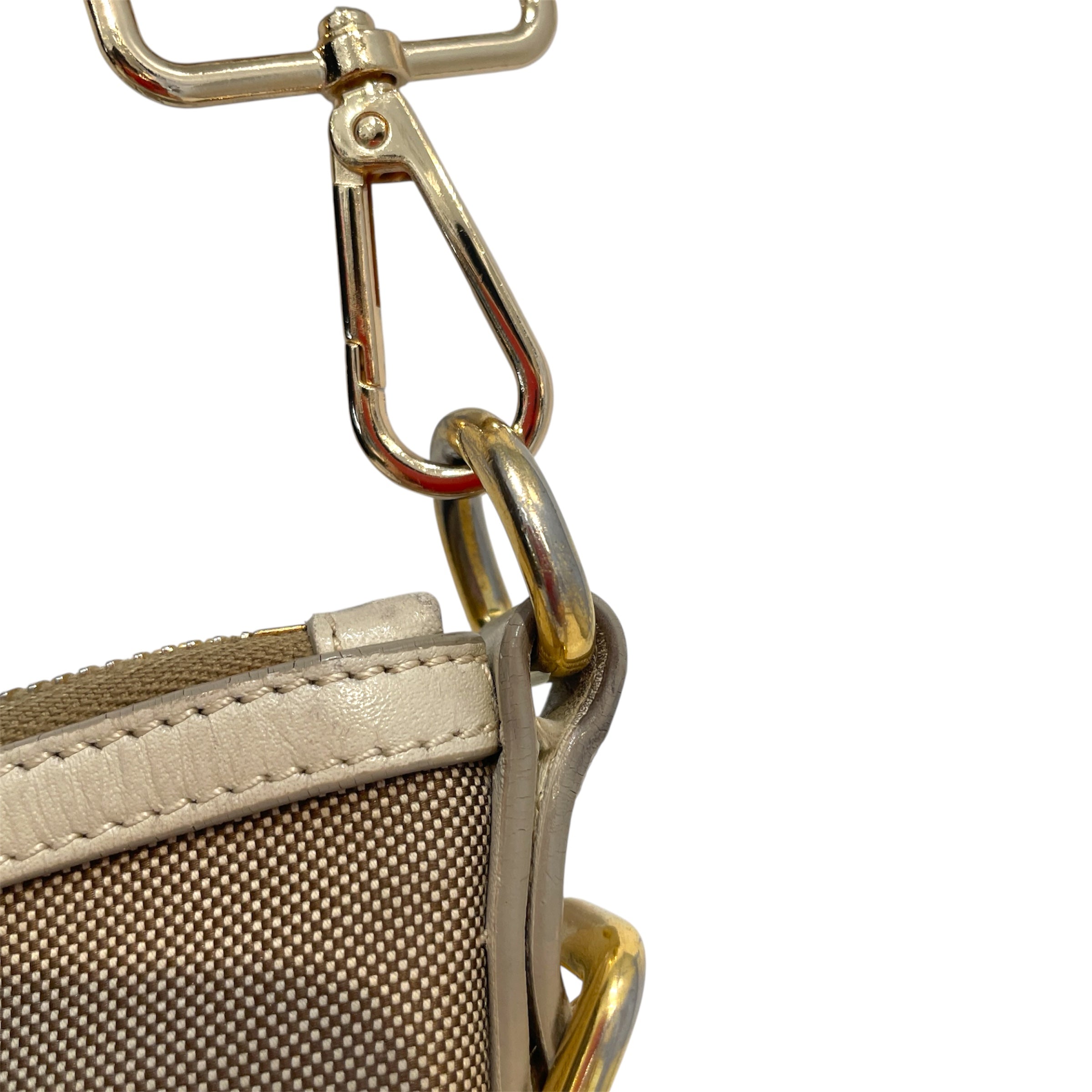 PRADA/Cross Body Bag/Cotton/BEG/Jacquard Canapa Logo view 5
