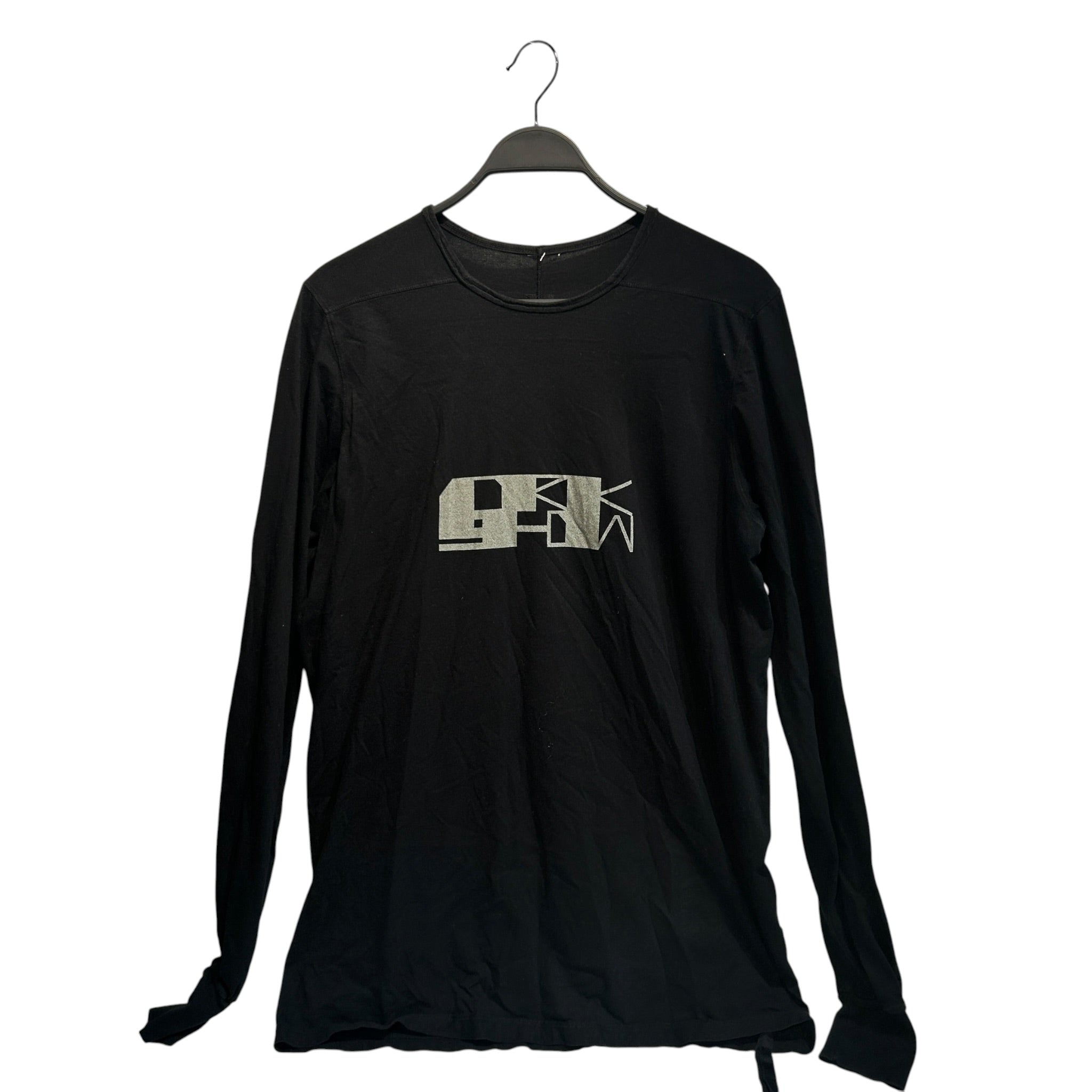 RICK OWENS DRKSHDW/LS T-Shirt/L/Cotton/BLK/drkshdw text logo view 1