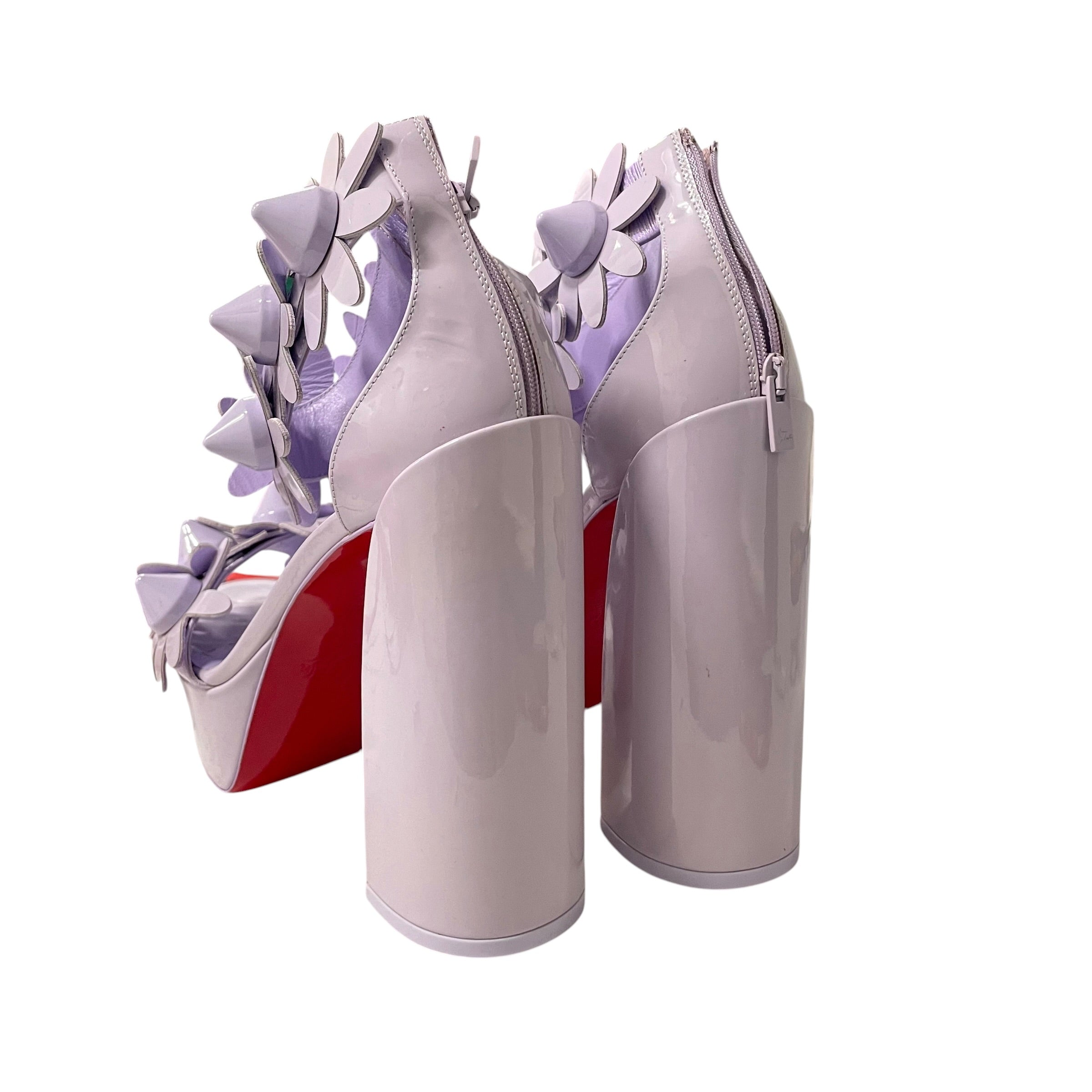 Christian Louboutin/Heels/EU 36/PPL/Chunky Heel/daisy spikes view 2