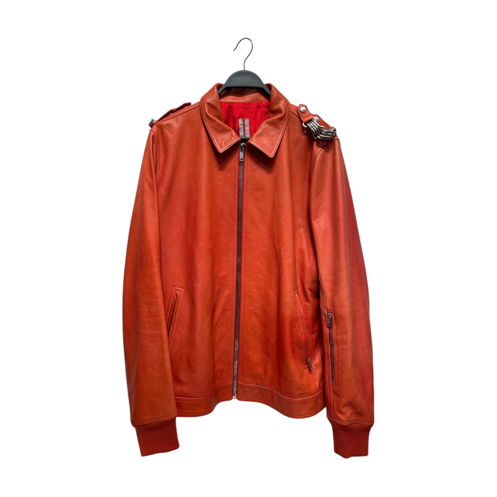 Rick Owens/Leather Jkt/46/Leather/RED/Larry Rotterdam w/ detachable view 1