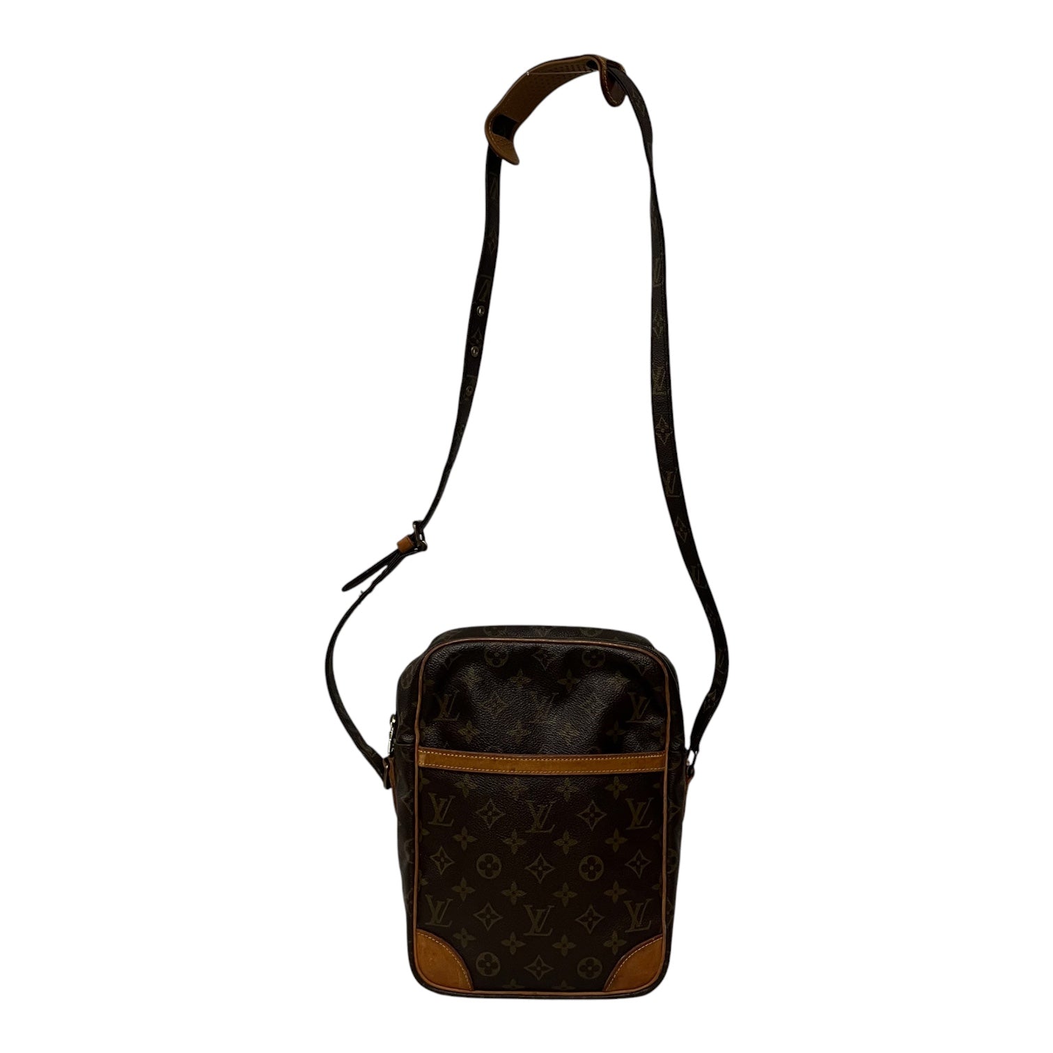 LOUIS VUITTON/Cross Body Bag/Monogram/Leather/BRW/danube crossbody view 1