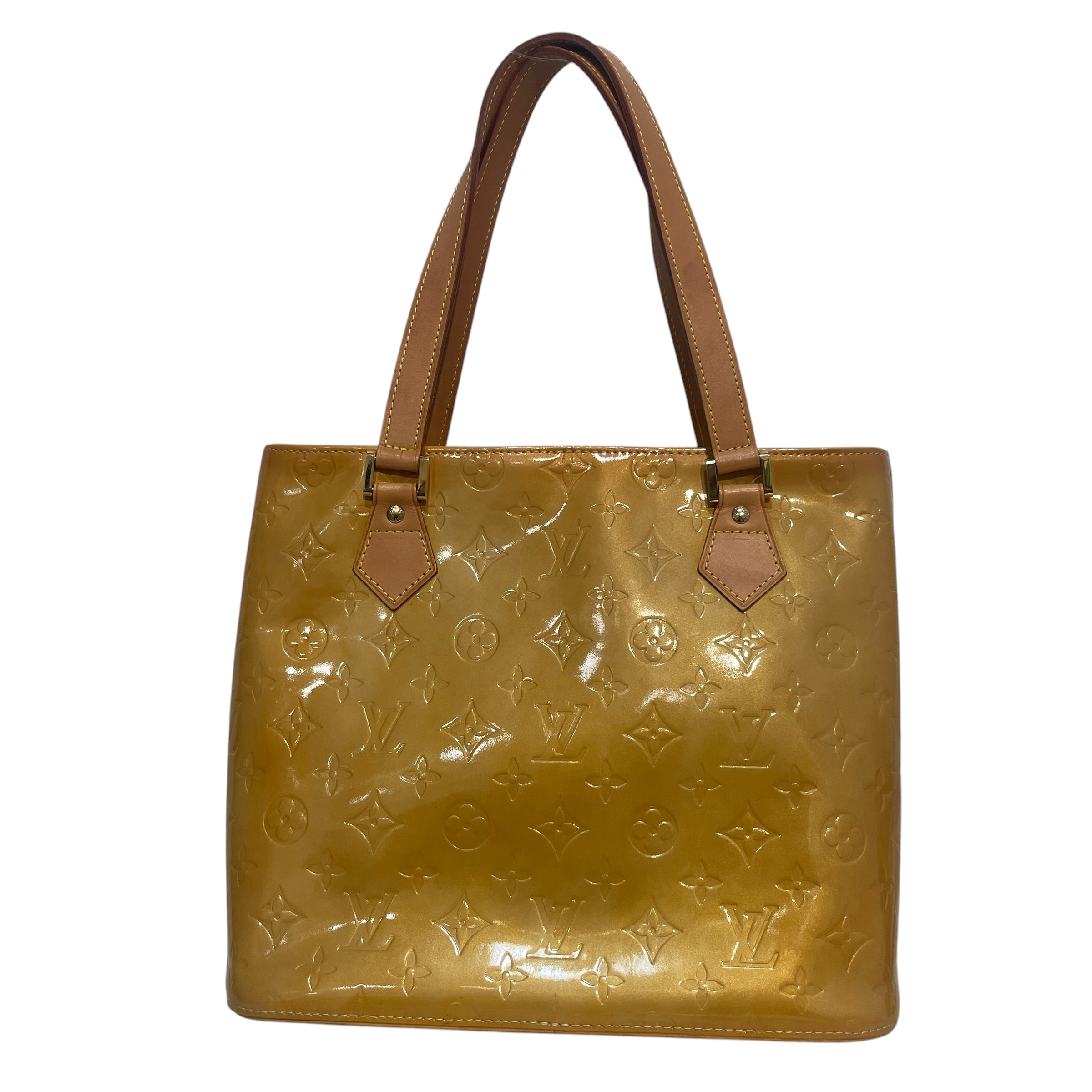 LOUIS VUITTON/Bag/Monogram/Leather/YEL/Vernis Houston Tote view 1