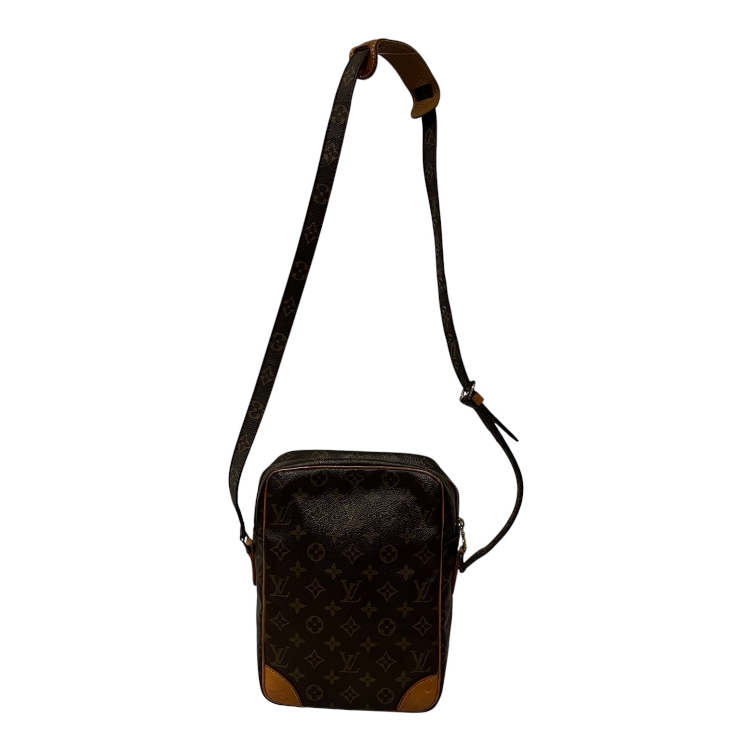 LOUIS VUITTON/Cross Body Bag/Monogram/Leather/BRW/danube crossbody view 2