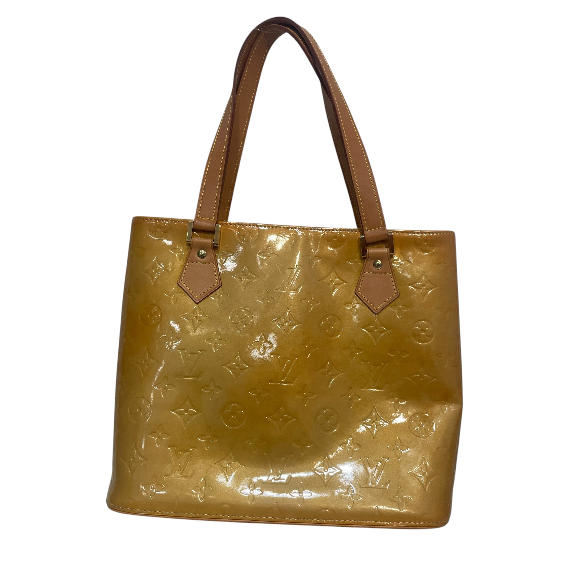LOUIS VUITTON/Bag/Monogram/Leather/YEL/Vernis Houston Tote view 2