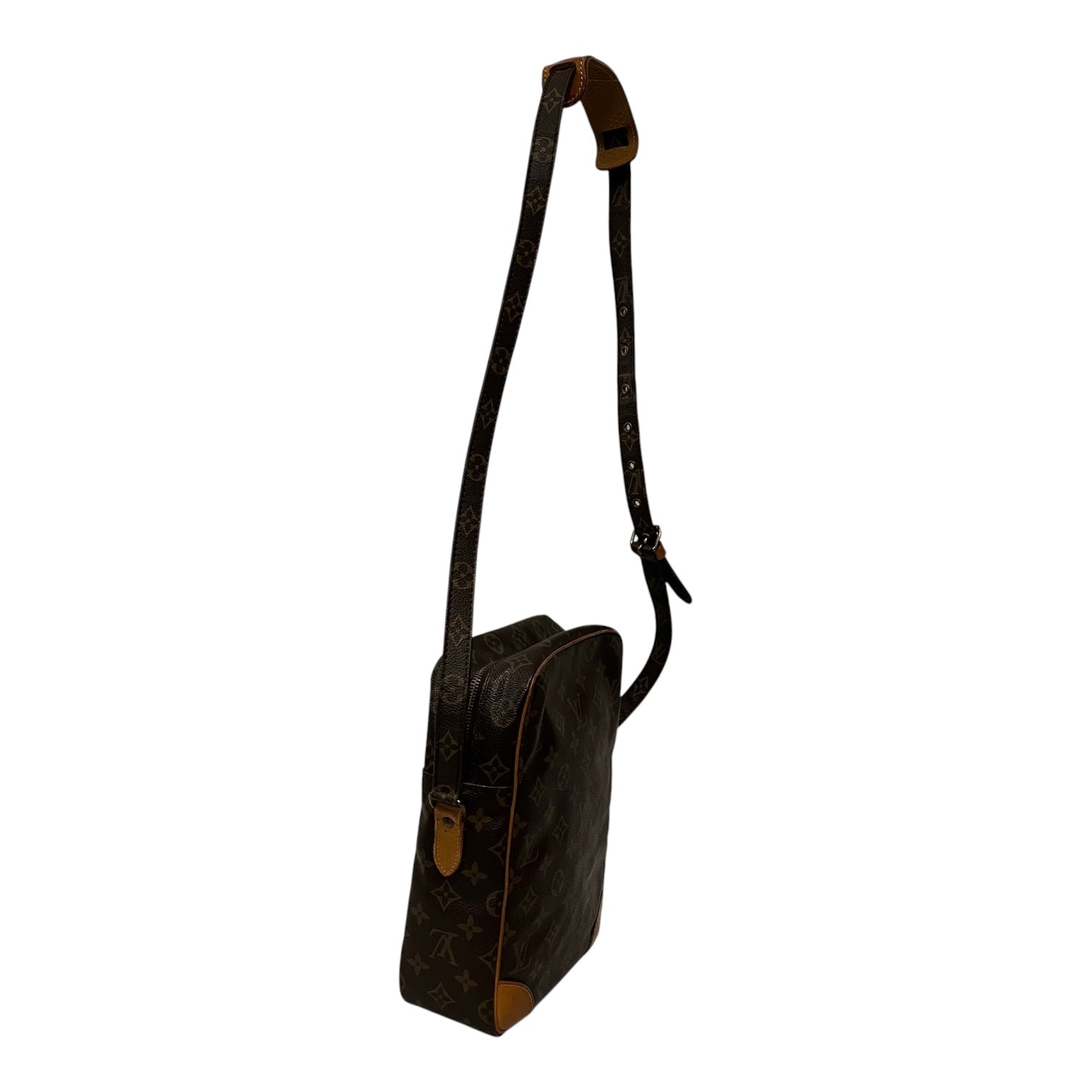 LOUIS VUITTON/Cross Body Bag/Monogram/Leather/BRW/danube crossbody view 3
