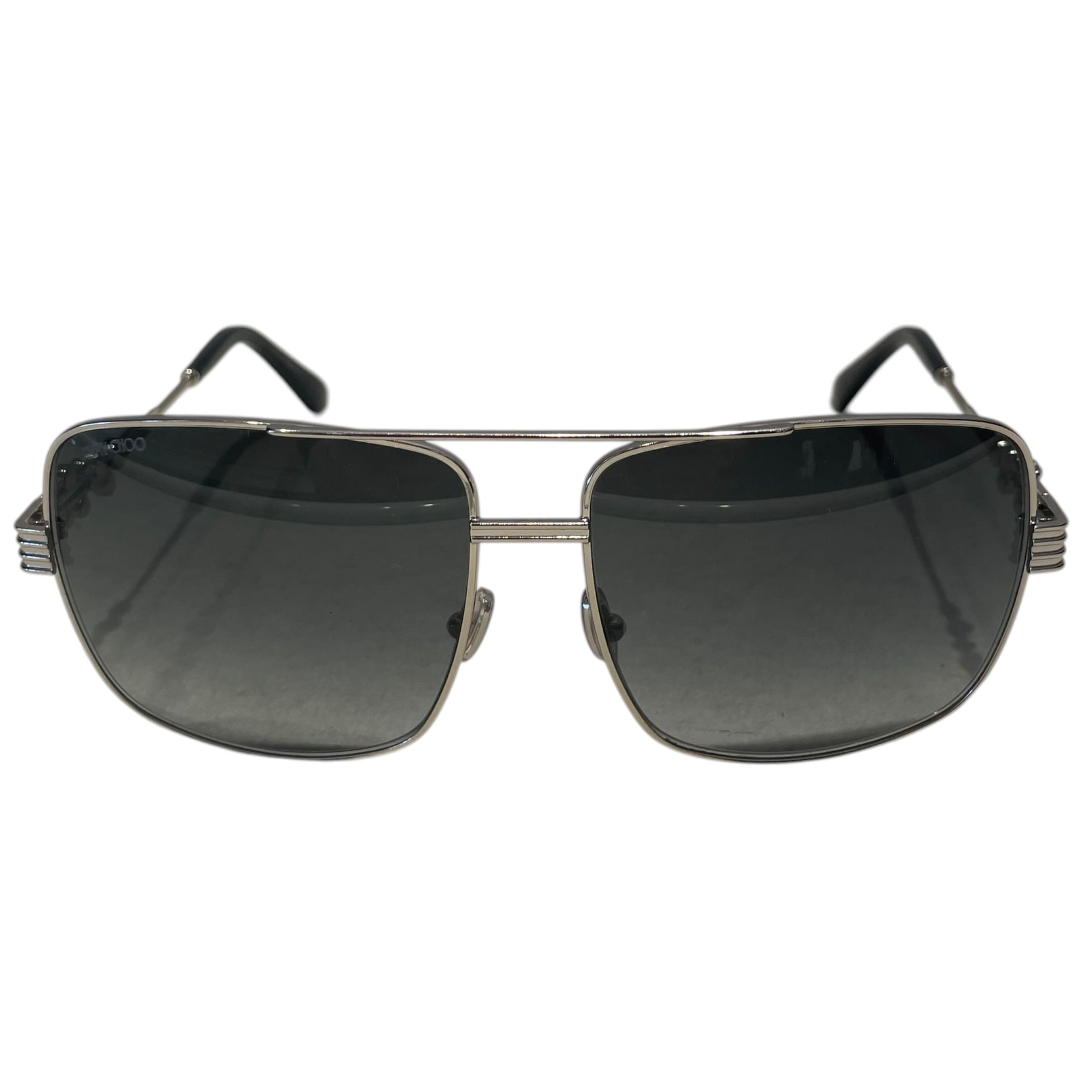 JIMMY CHOO/Sunglasses/Metal/SLV/geweled aviator view 1