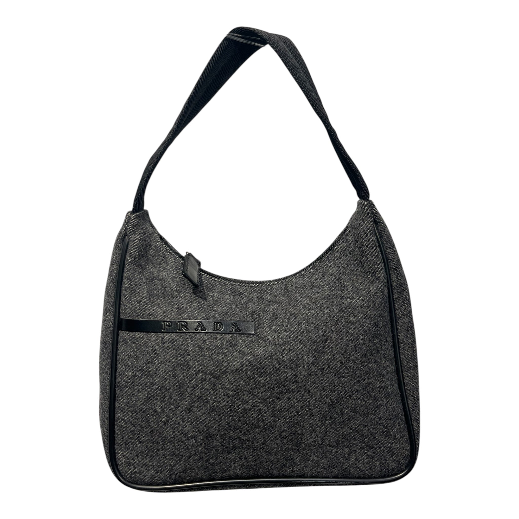 PRADA/Bag/Wool/GRY/SPORT SHOULDER BAG, BLK TRIM view 1