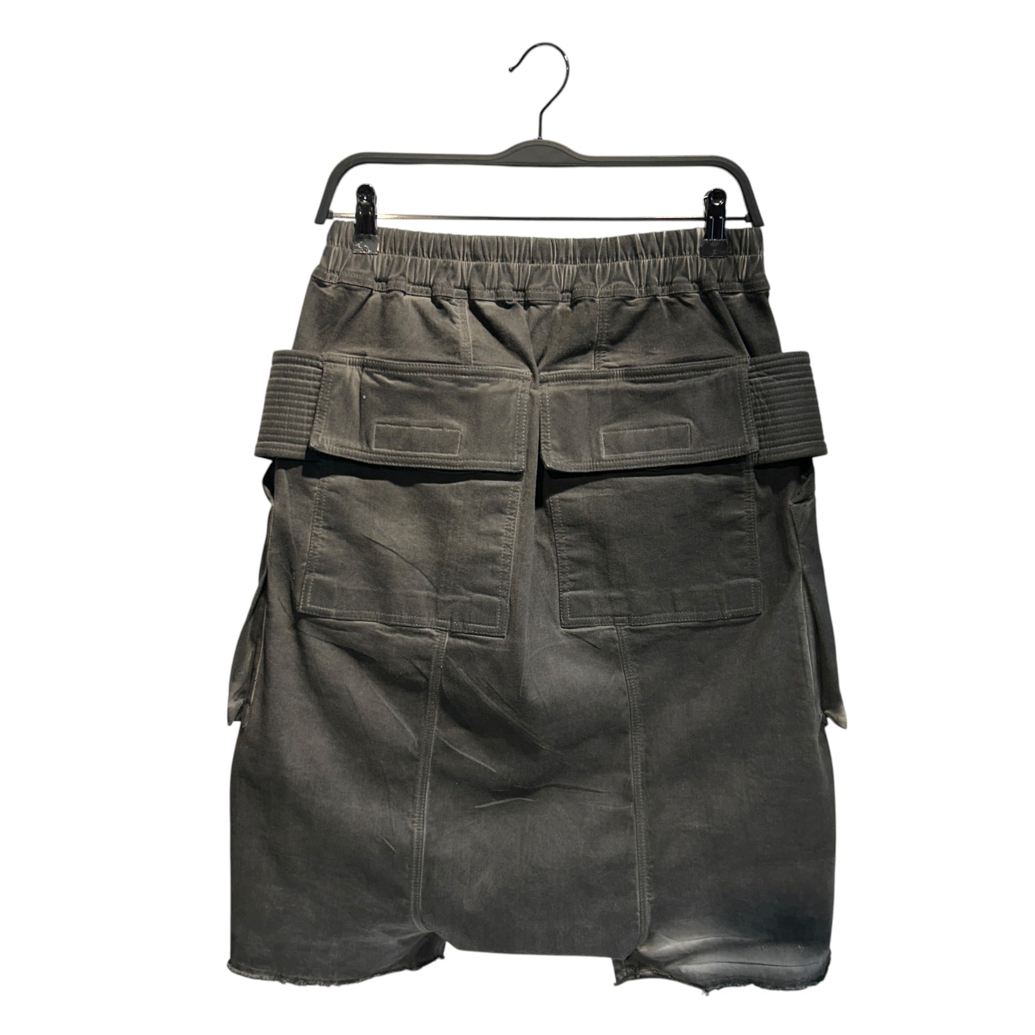 RICK OWENS DRKSHDW/Shorts/S/Cotton/BLK/waxed drop crotch short view 2