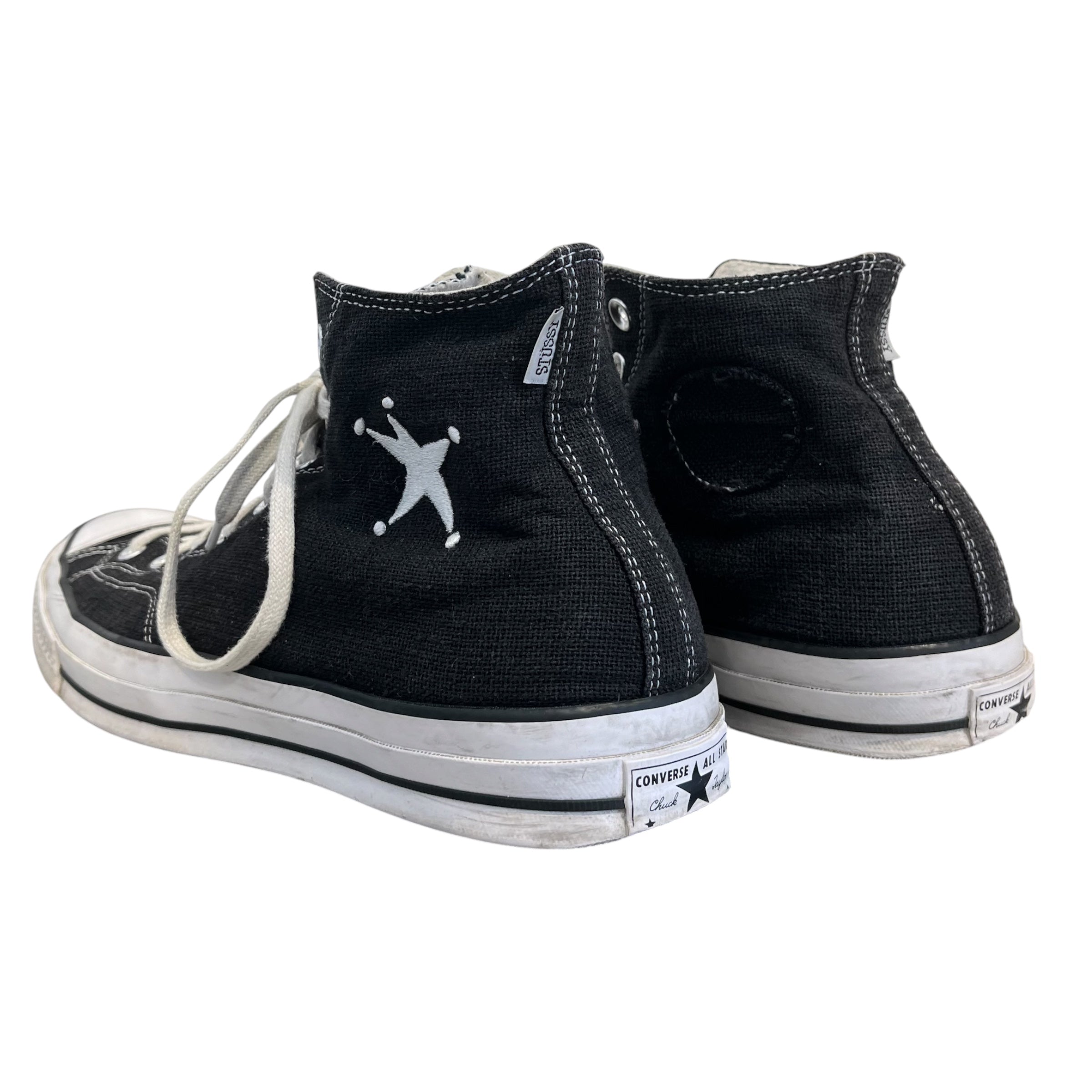 CONVERSE/STUSSY/Hi-Sneakers/US 13/Cotton/BLK/CHUCK TAYLOR STUSSY view 2
