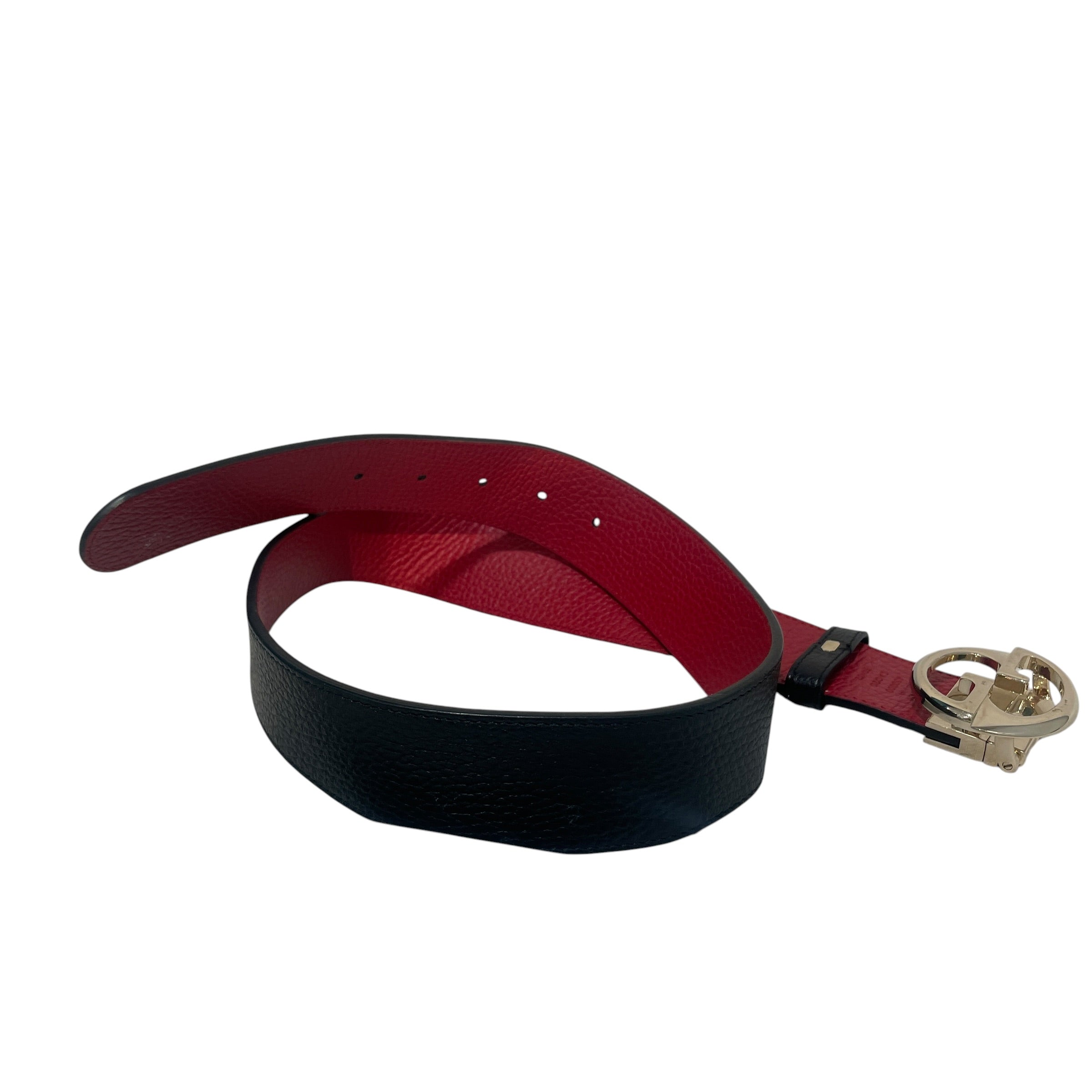 GUCCI/Belt/Leather/BLK/Reversable Interlock view 2