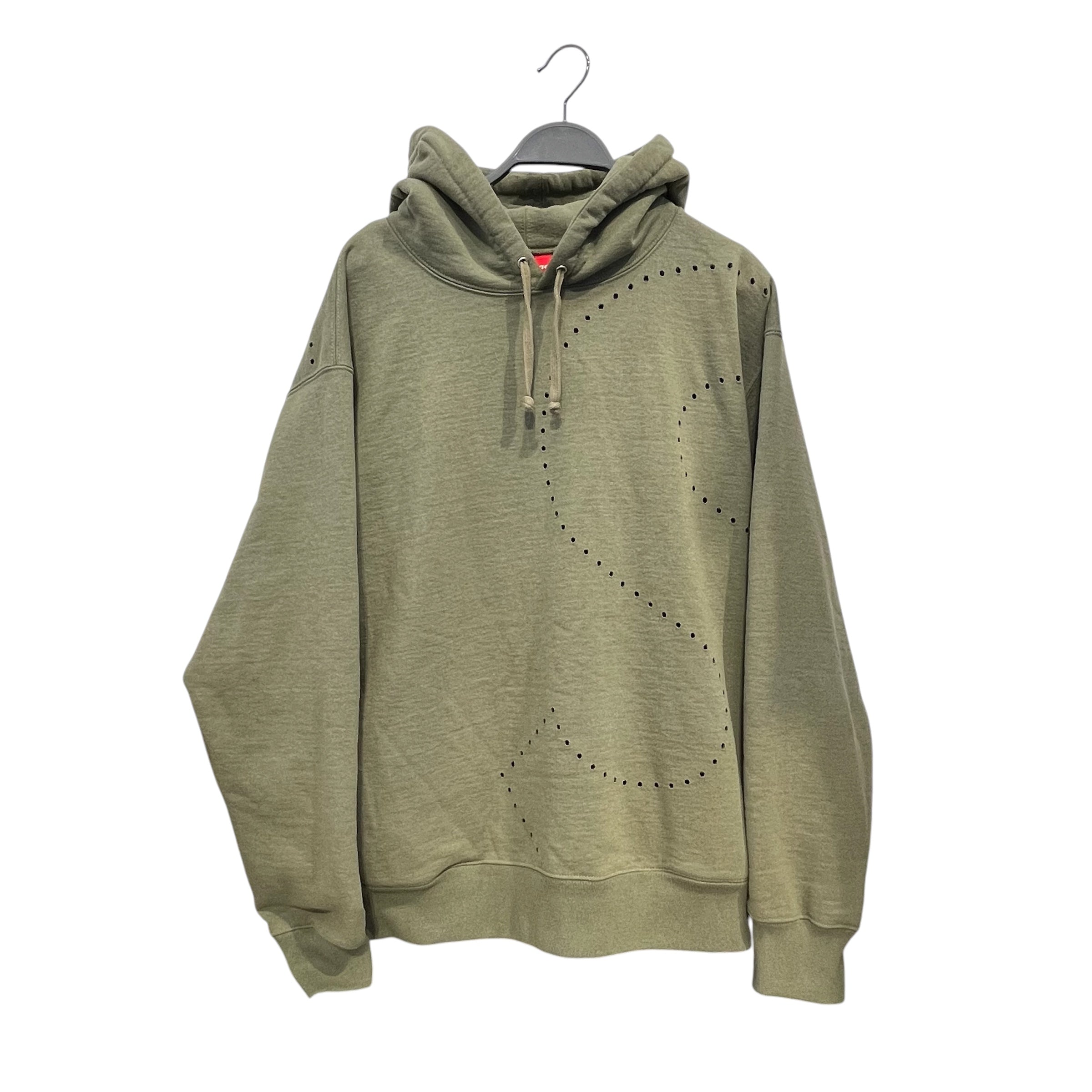 Supreme/Hoodie/M/Cotton/GRN/S LOGO LASER CUT HOODIE view 1