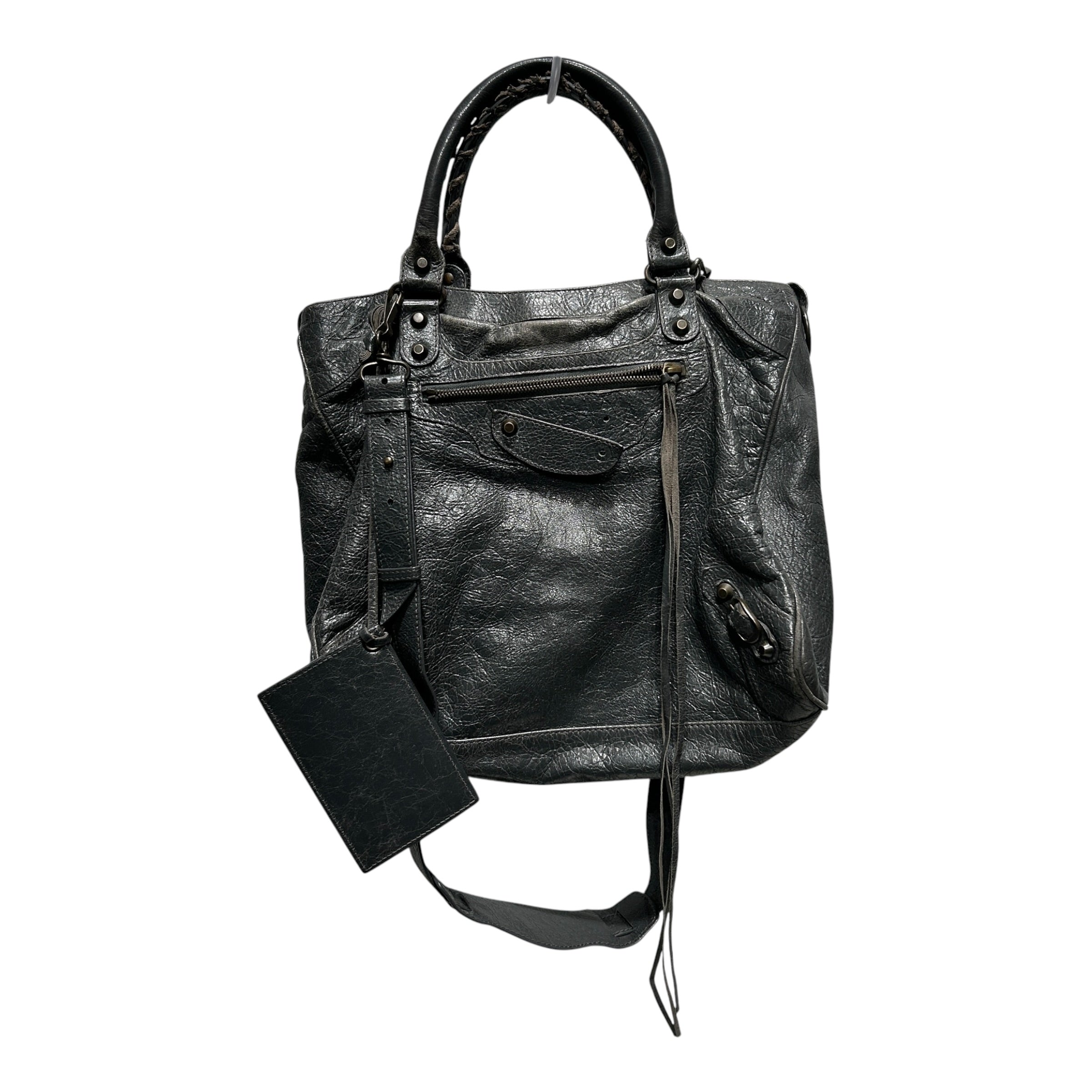 BALENCIAGA/Bag/Leather/GRY/VINTAGE CITY MOTOCROSS MEDIUM view 1
