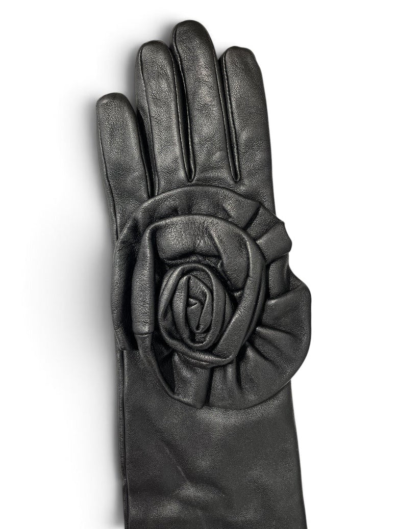WILLY CHAVARRIA/Gloves, Mittens/Lambskin/BLK/L's/LAMB LEATHER RUNWAY ROSE GLOVE view 3