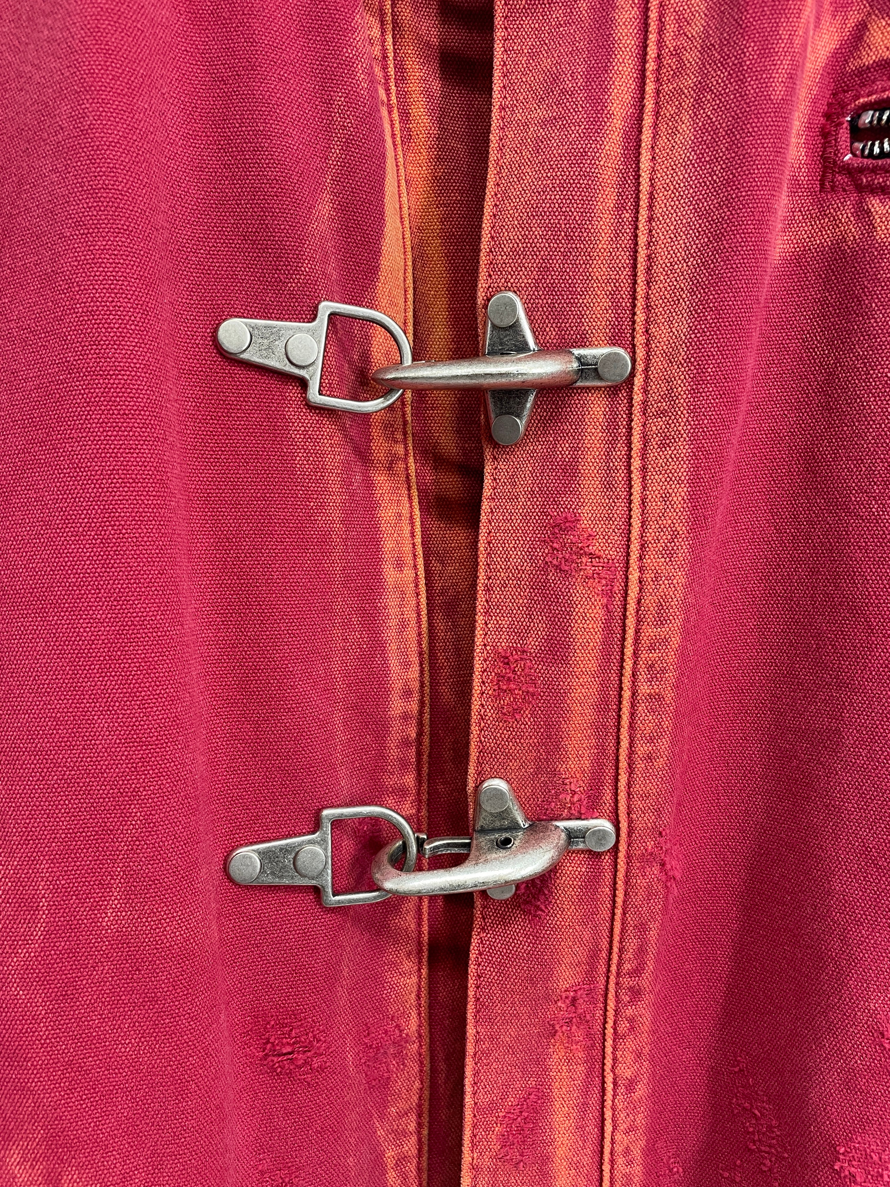Thug Club/Denim Jkt/4/Cotton/RED/Two Toned washed view 3