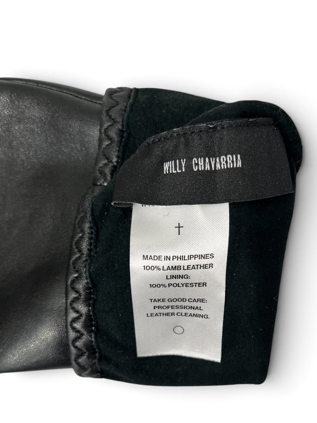 WILLY CHAVARRIA/Gloves, Mittens/Lambskin/BLK/L's/LAMB LEATHER RUNWAY ROSE GLOVE view 4