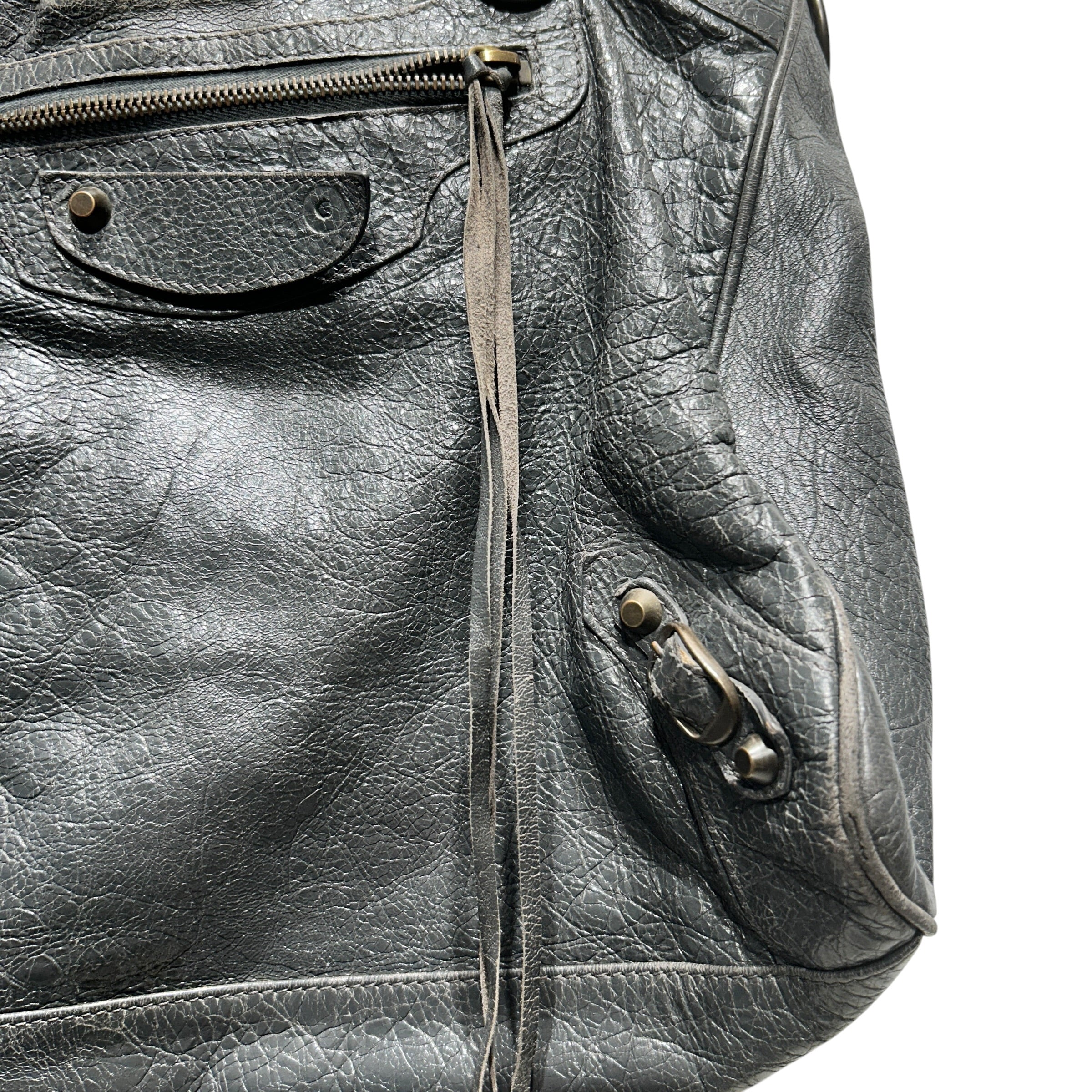 BALENCIAGA/Bag/Leather/GRY/VINTAGE CITY MOTOCROSS MEDIUM view 3