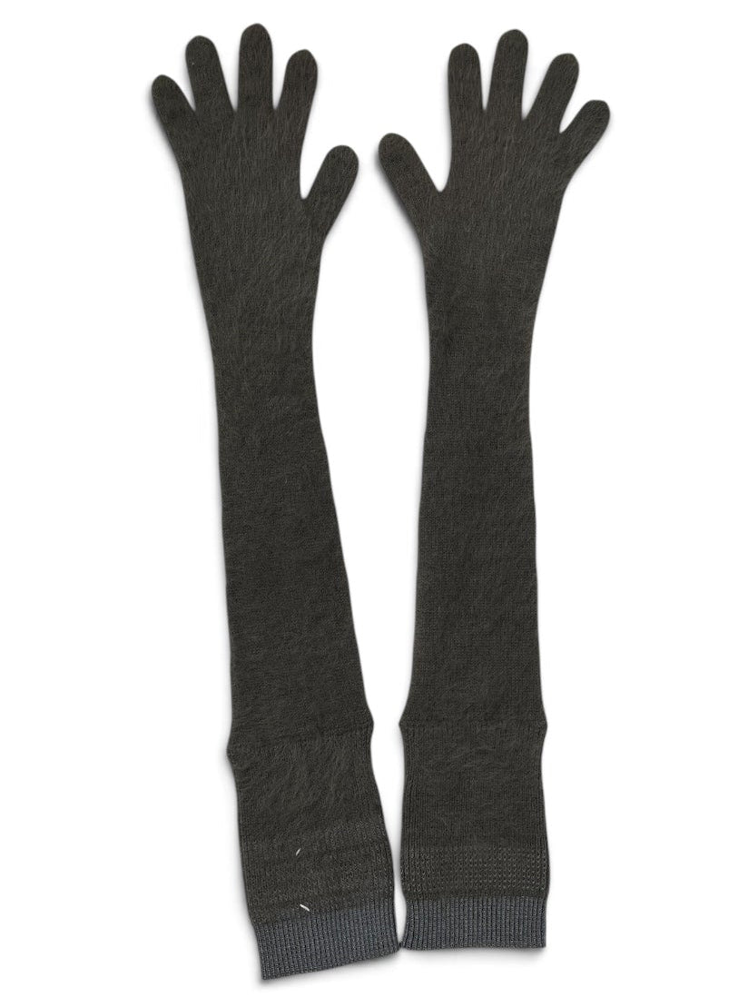 Maison Margiela/Gloves, Mittens/Wool/GRY/L's/fuzzy wool long view 2