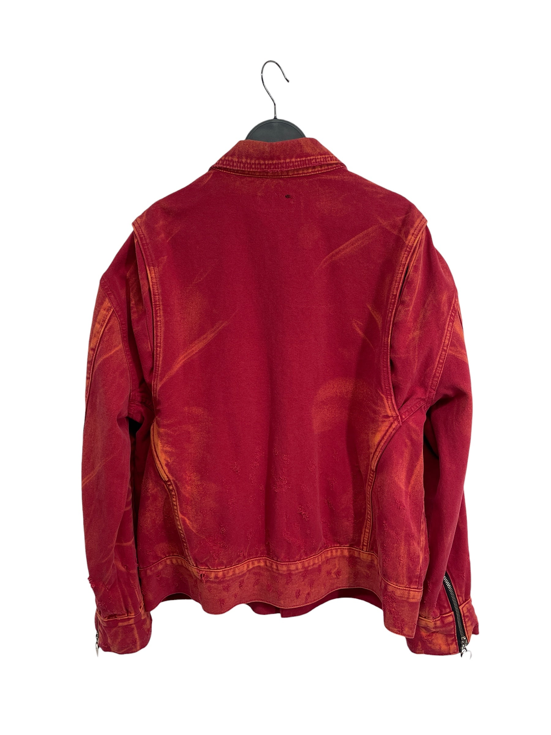 Thug Club/Denim Jkt/4/Cotton/RED/Two Toned washed view 6