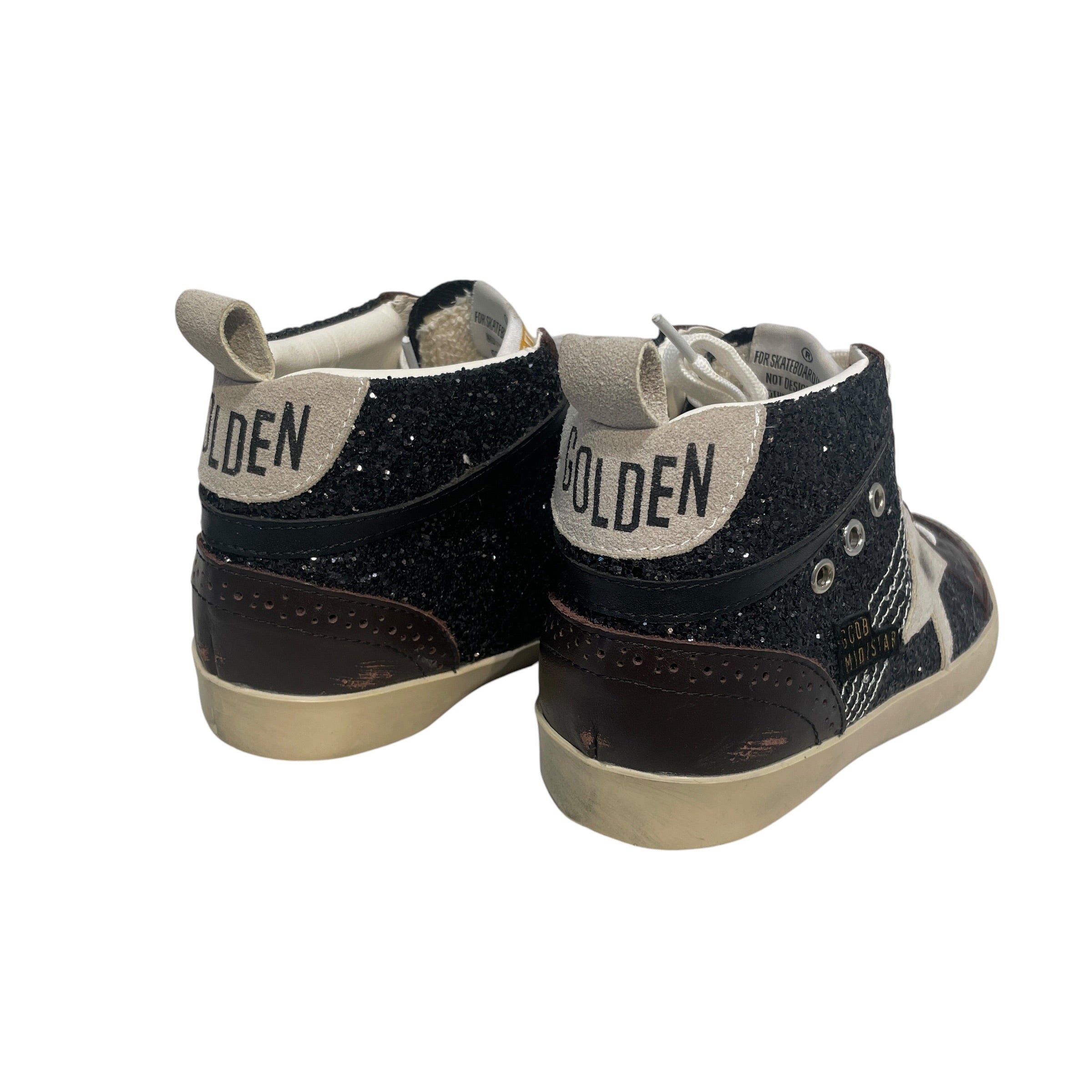 GOLDEN GOOSE/Hi-Sneakers/EU 40/Glitter/Leather/BRW/Glitter Distressed Mid Star view 2