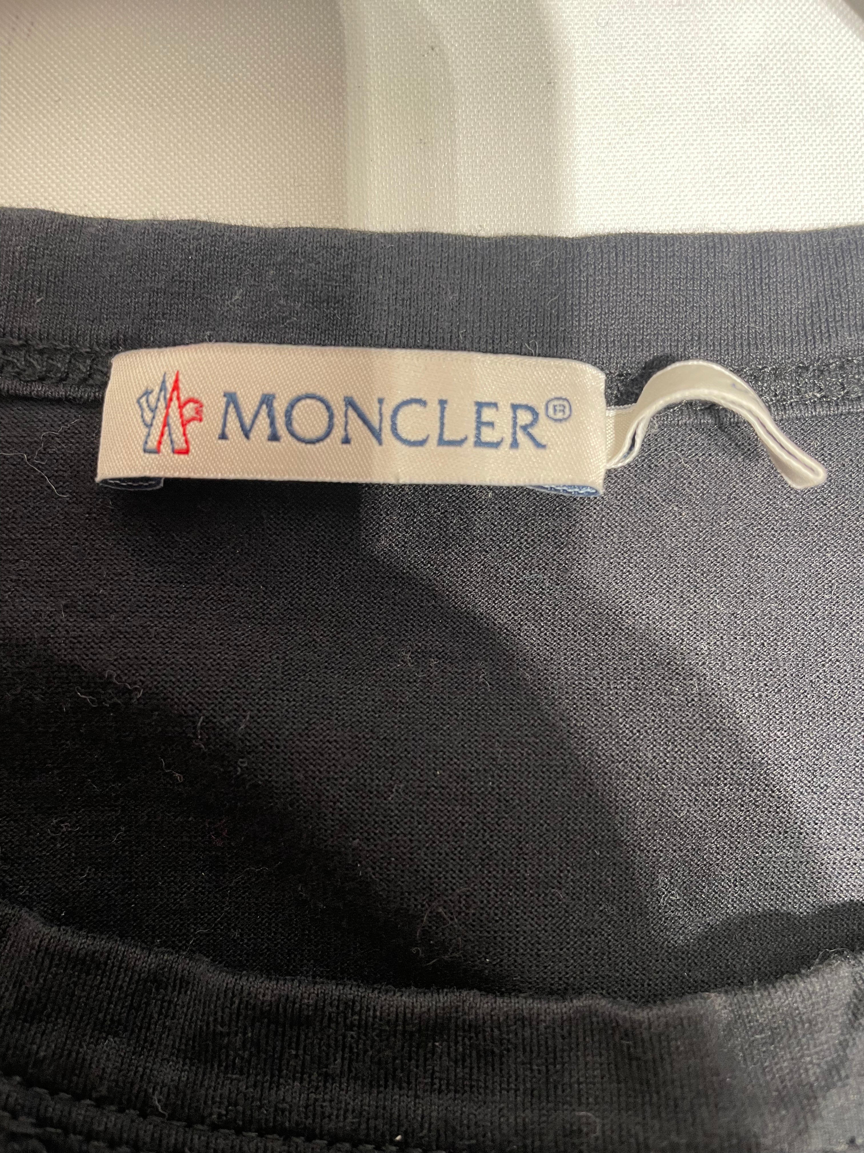 MONCLER/T-Shirt/M/Cotton/BLK/double chest logo view 3