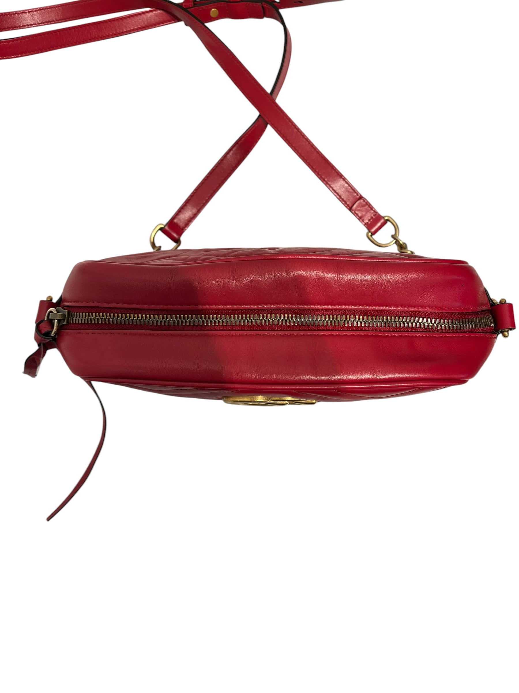 GUCCI/Cross Body Bag/Leather/RED/GOLD HARDWARE view 4