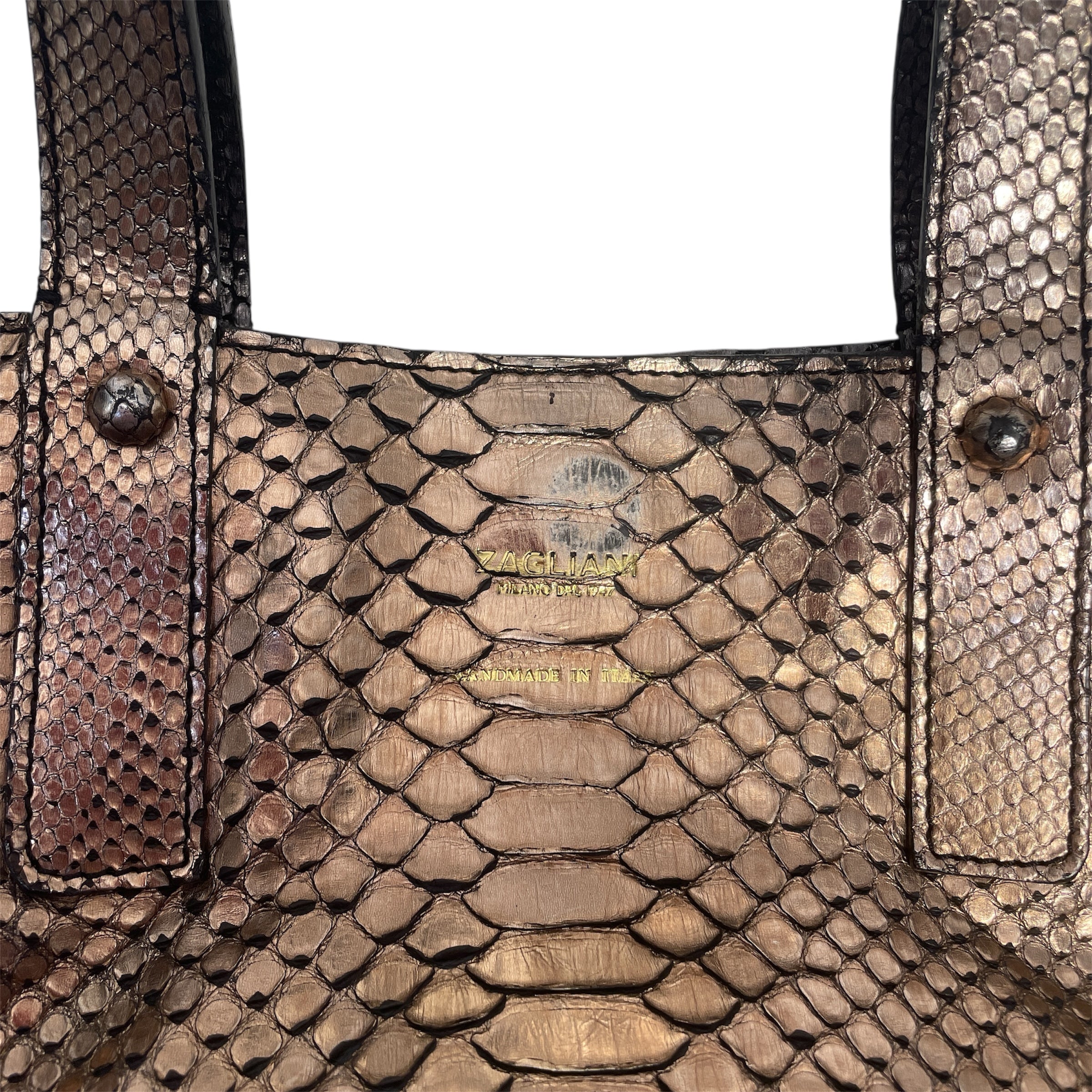 Zagliani/Tote Bag/Animal Pattern/Leather/GLD/Snake Skin Bag view 6