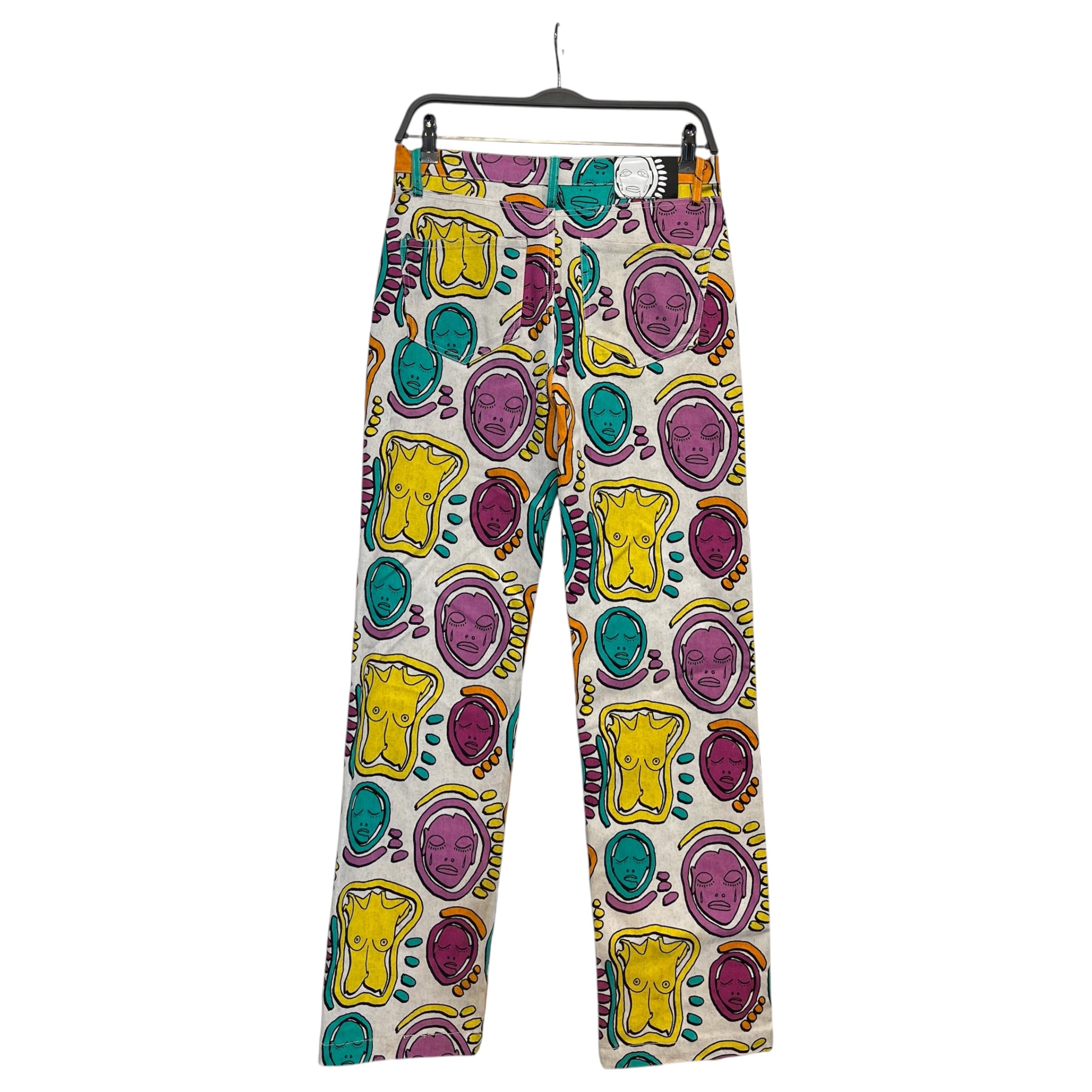 PATRICK CHURCH/Straight Pants/28/All Over Print/Cotton/MLT/patrick church AOP art pants view 2