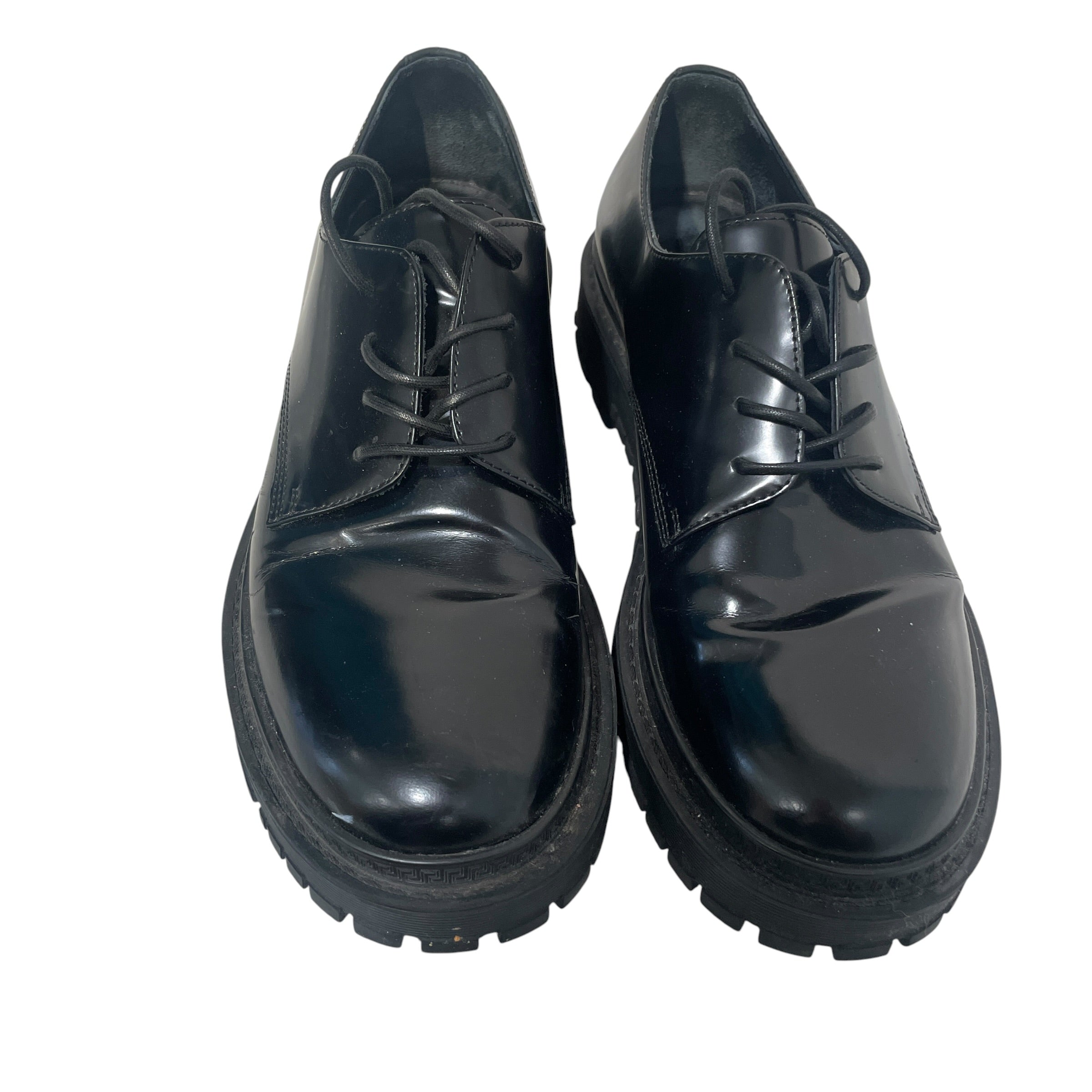 VERSACE/Dress Shoes/EU 40/Leather/BLK/Derby view 3