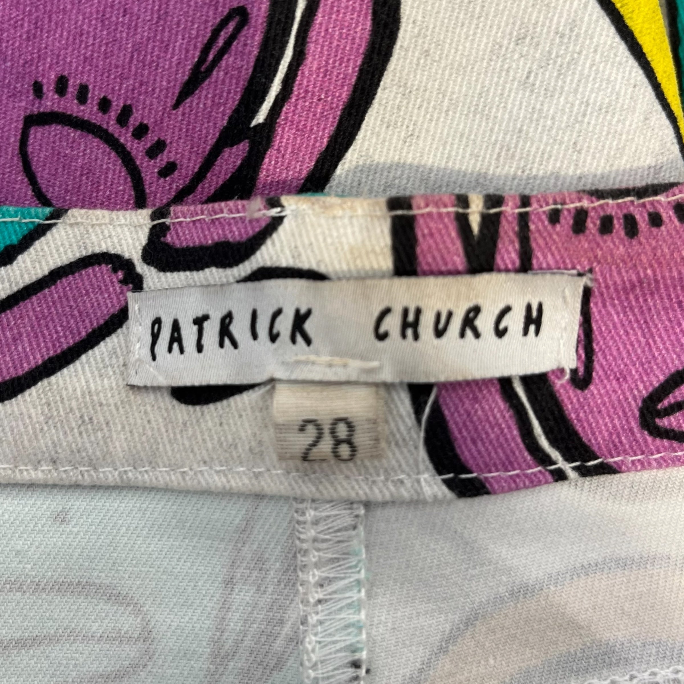 PATRICK CHURCH/Straight Pants/28/All Over Print/Cotton/MLT/patrick church AOP art pants view 3