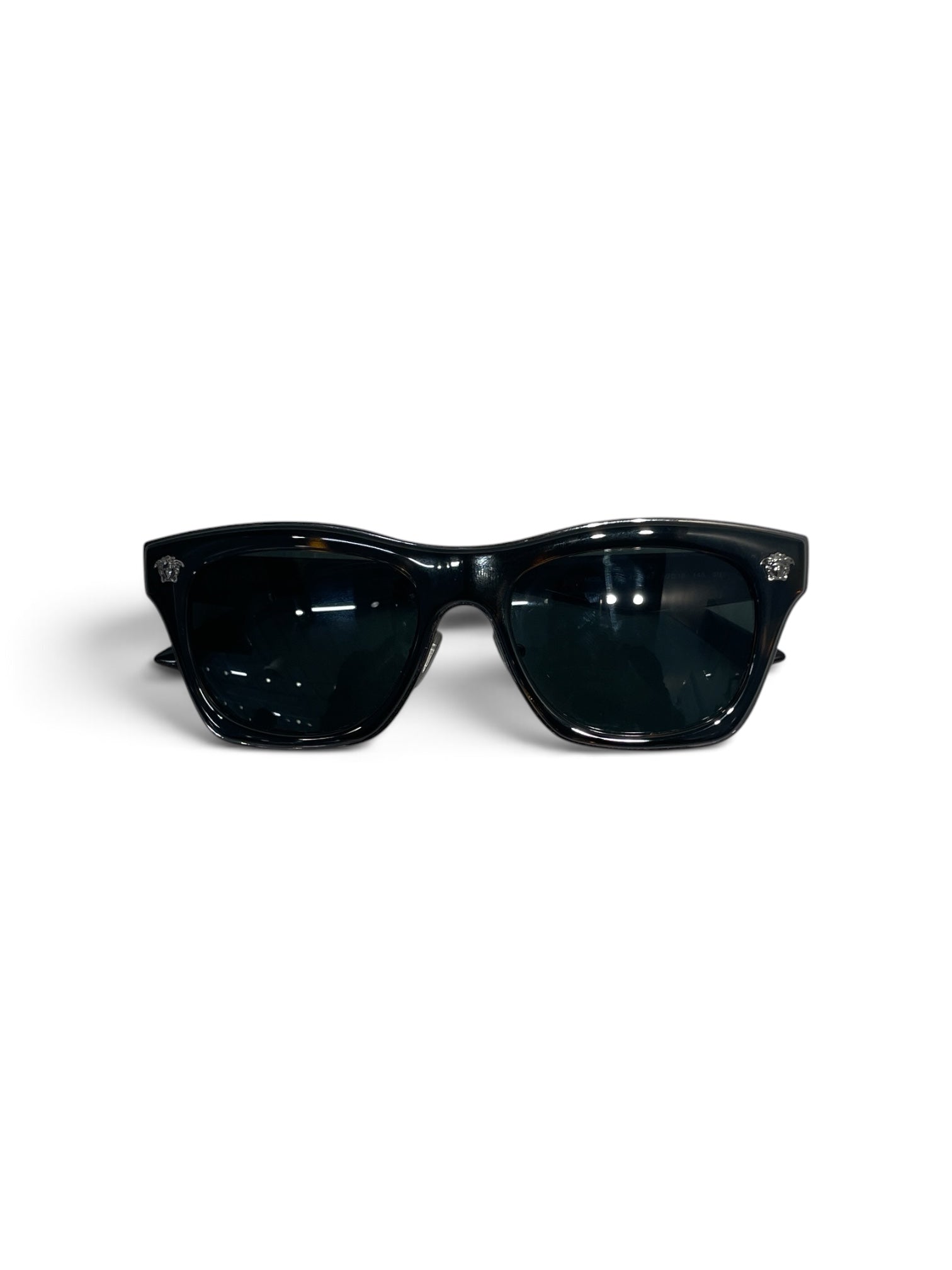 VERSACE/Sunglasses/Plastic/BLK/M's/silver medusa view 1
