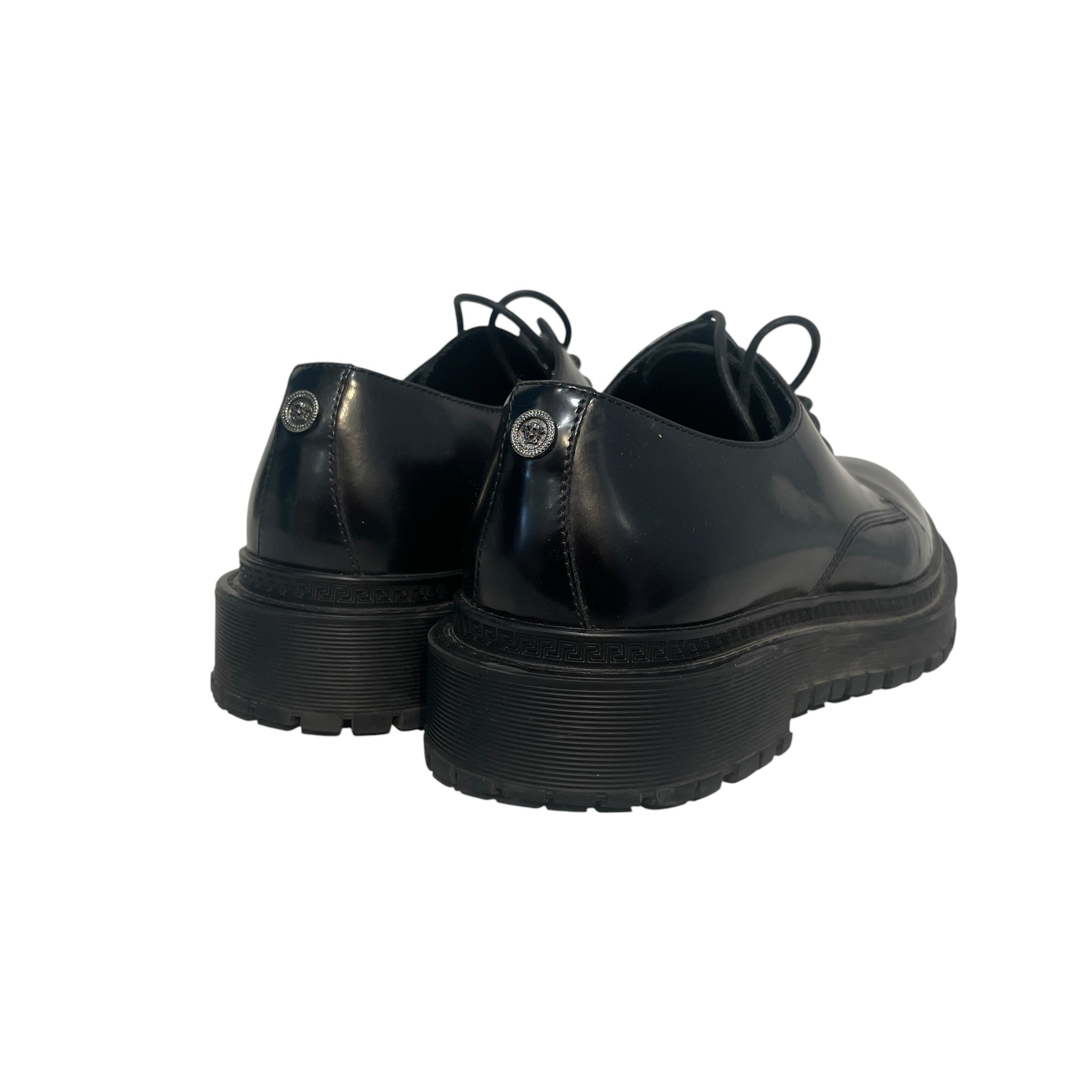 VERSACE/Dress Shoes/EU 40/Leather/BLK/Derby view 2