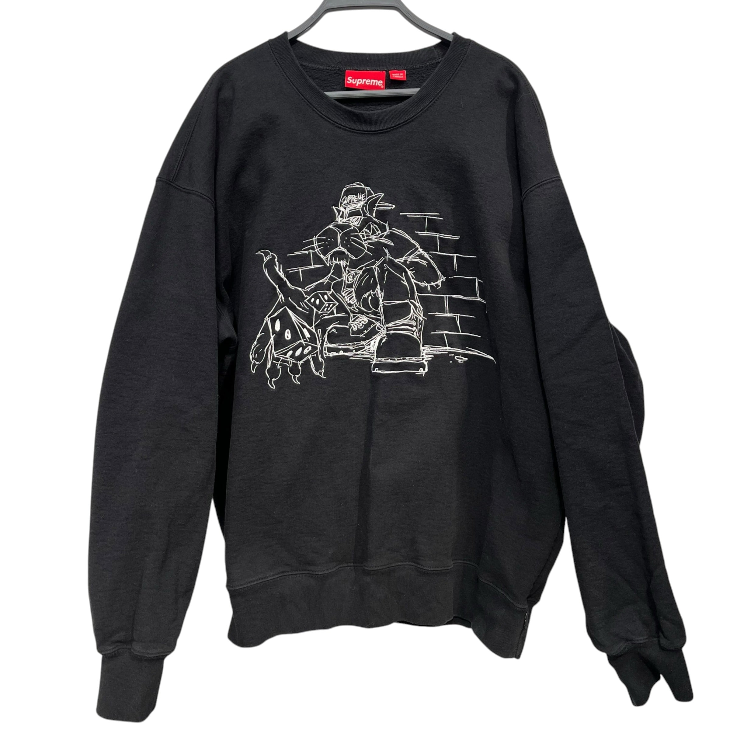 Supreme/Sweater/XL/Cotton/BLK/dice crewneck view 1