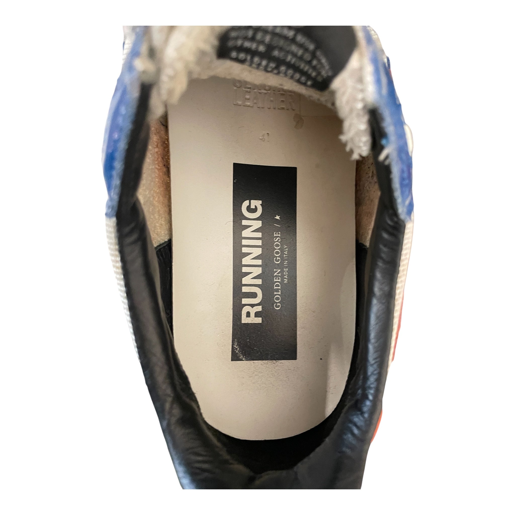 GOLDEN GOOSE/Low-Sneakers/US 9.5/Border/BLU/GGDB RUNNING LEATHERSTAR view 4