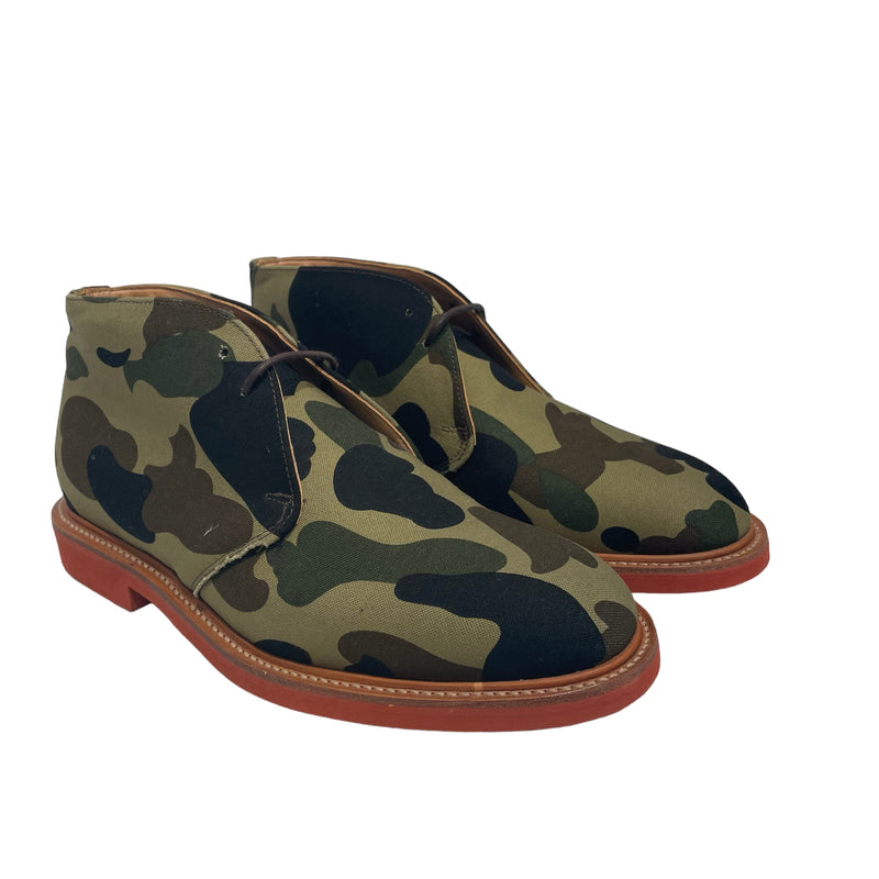 Mark Mcnairy /BAPE/Hi-Sneakers/US 10.5/Camouflage/Cotton/GRN/MADE IN ENGLAND